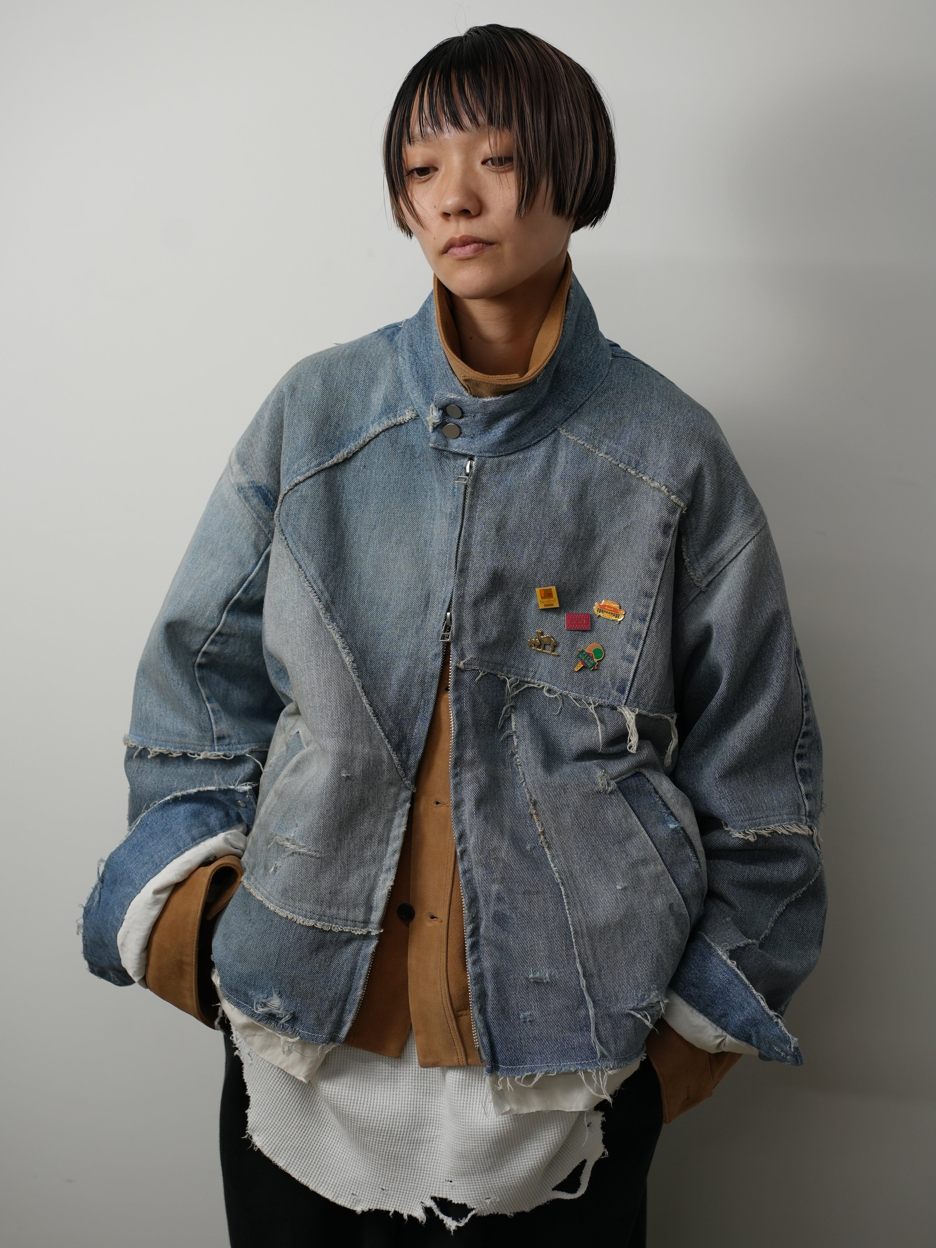 【ANCELLM/exclusive】"DENIM" PATCHWORK BLOUSON EX ④