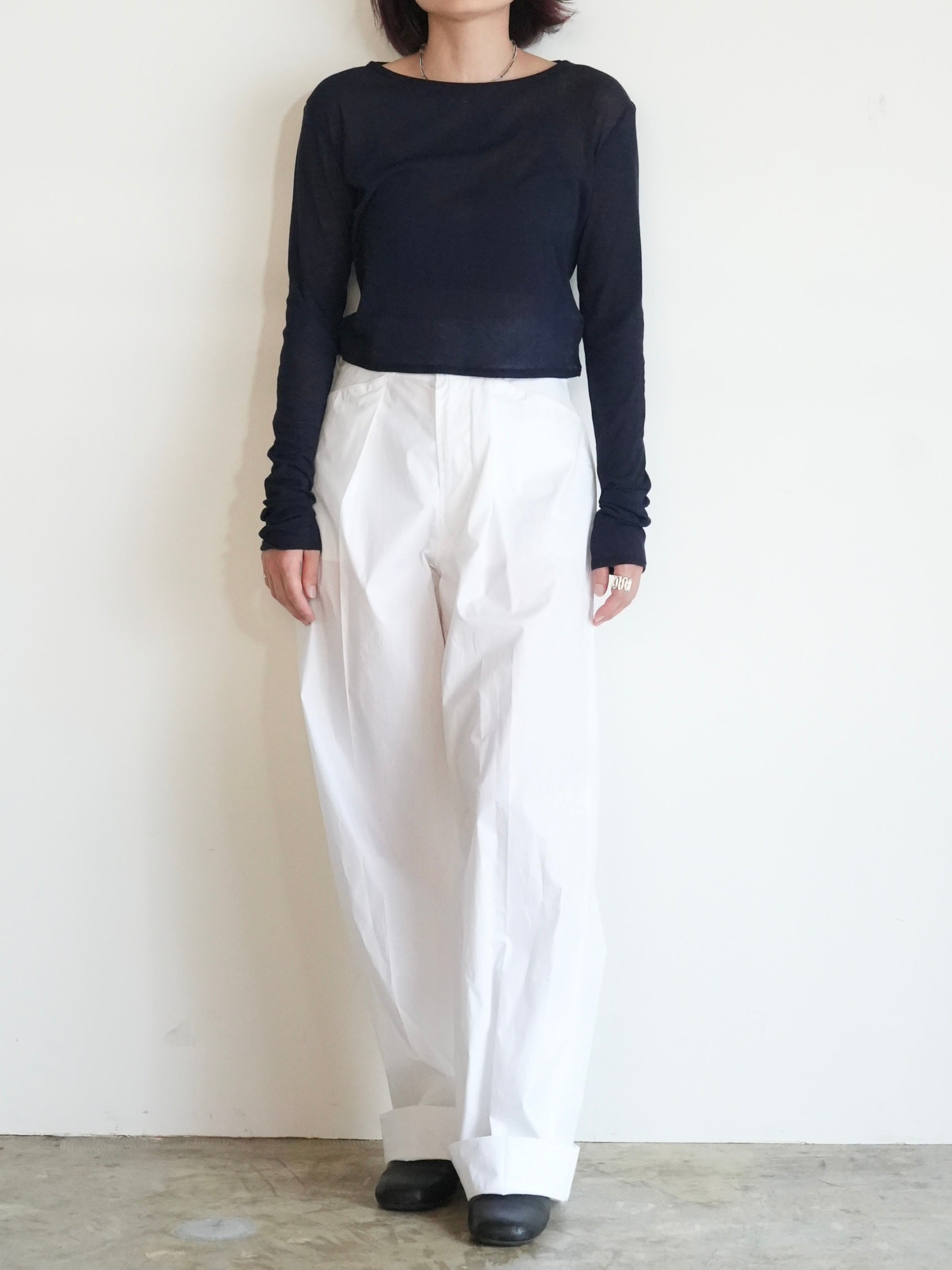 Crew Neck Cropped Top