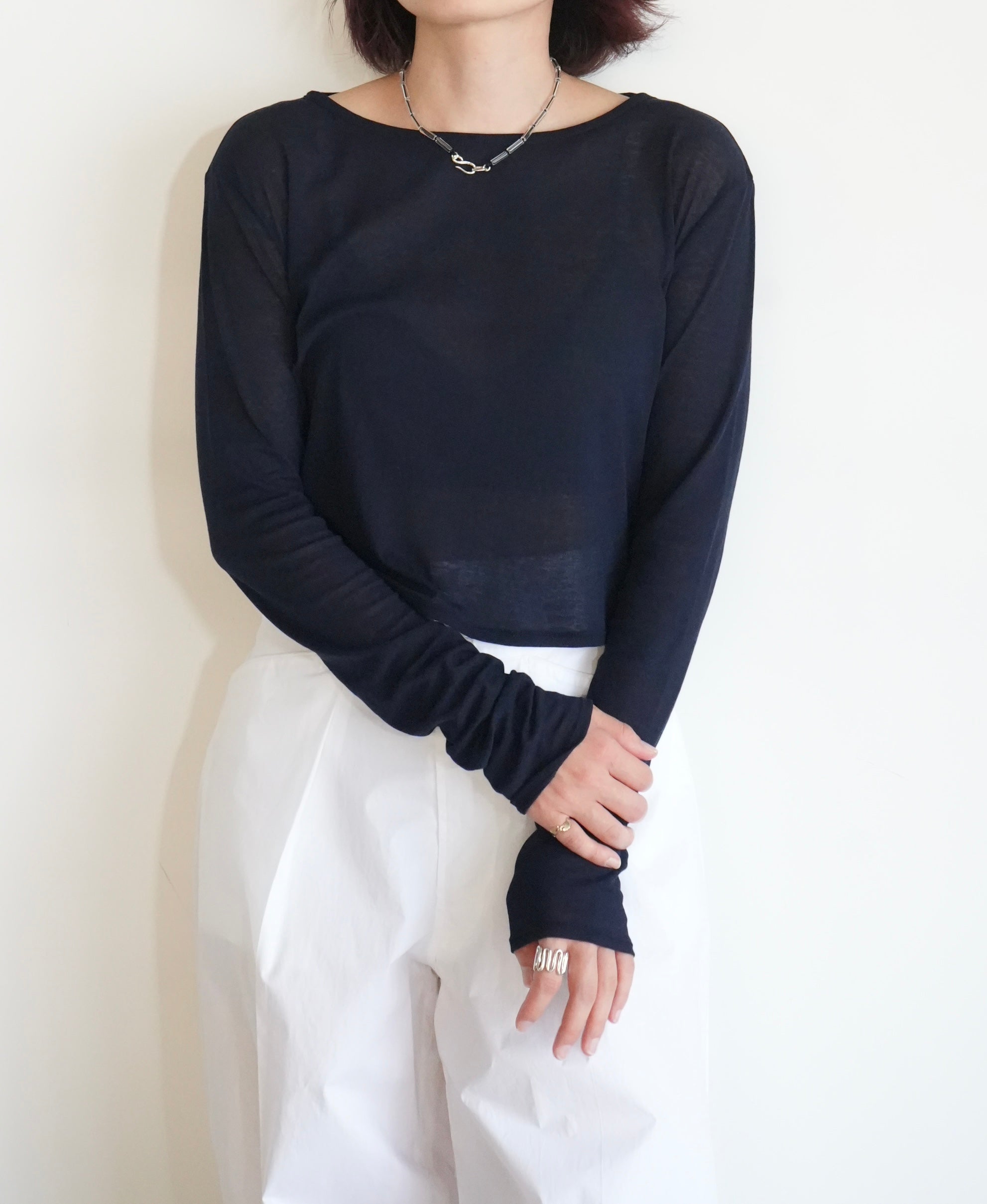 Crew Neck Cropped Top