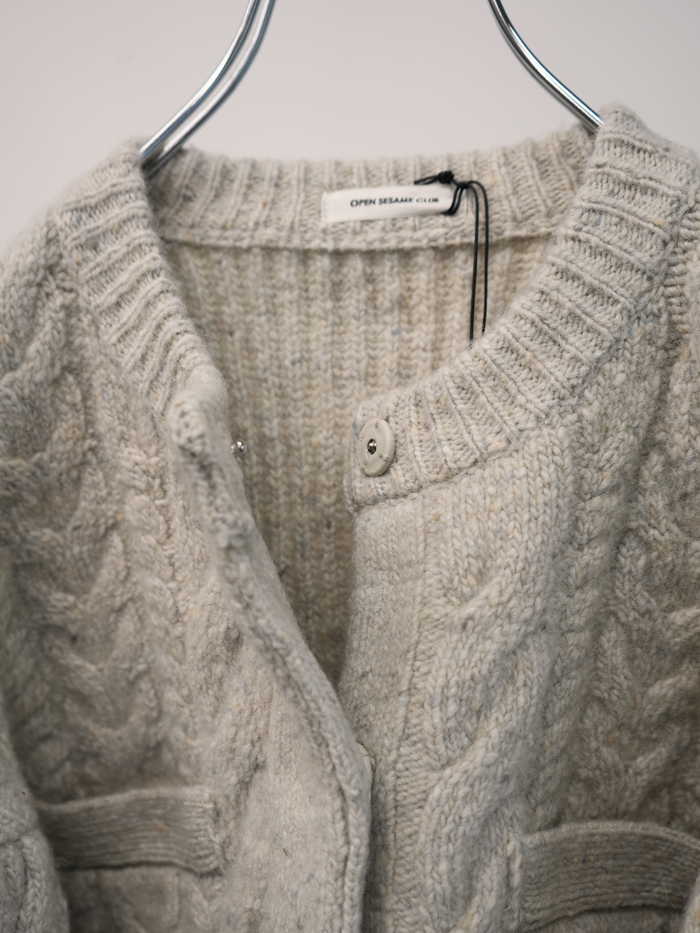 volume sleeve cardigan(NATURAL)