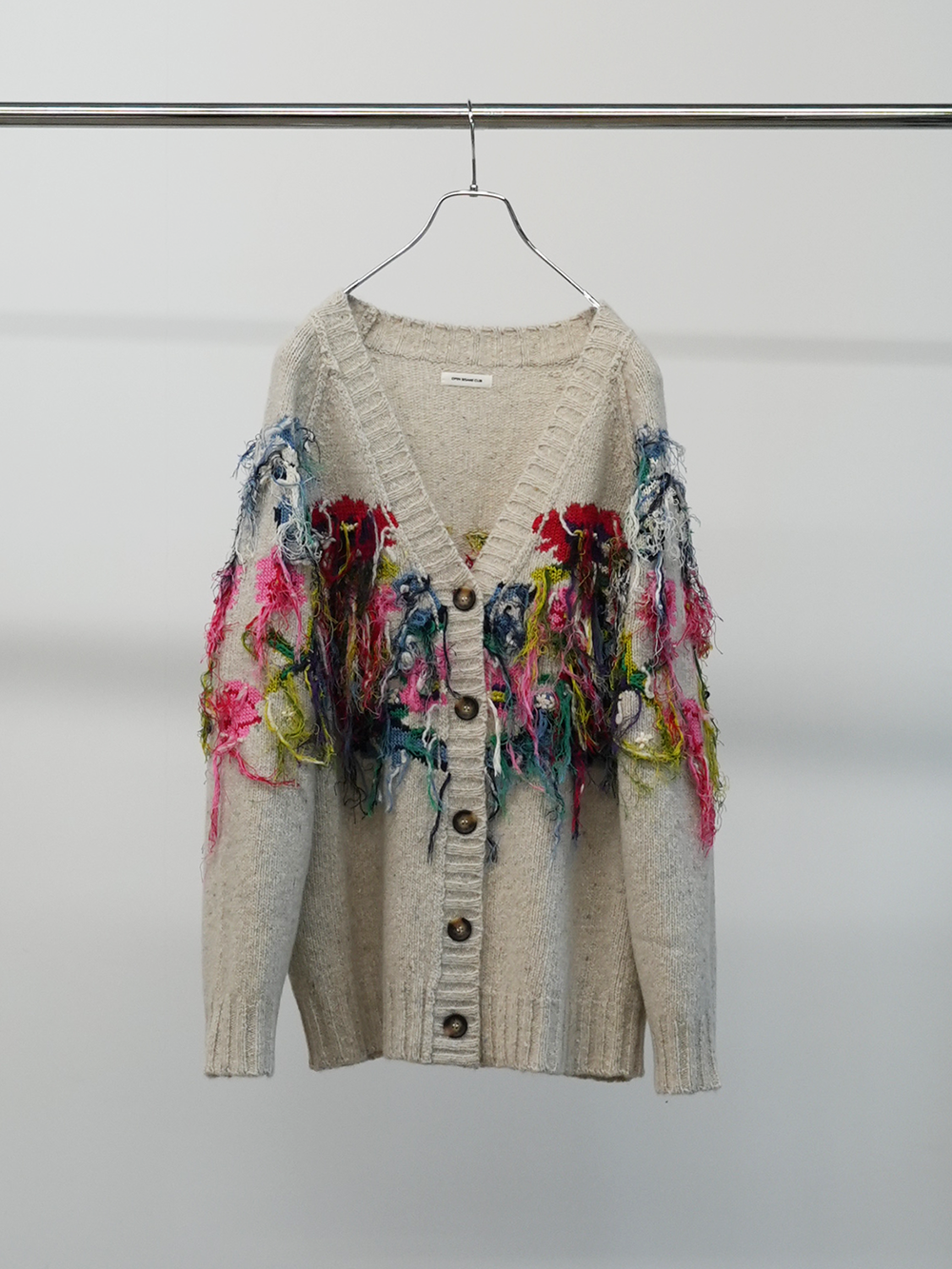 flower fringe cardigan