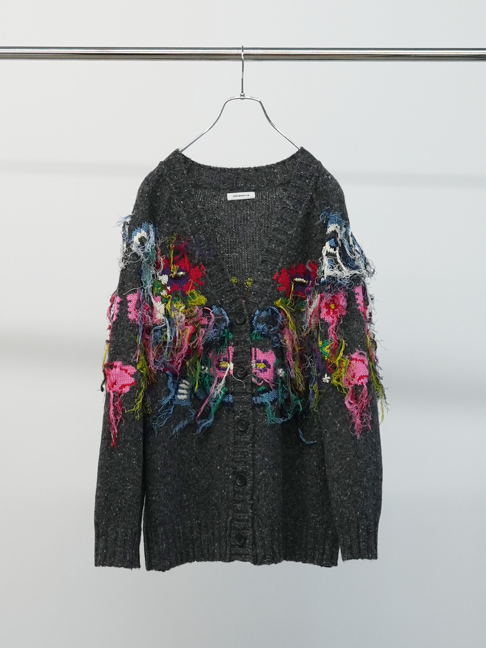 flower fringe cardigan