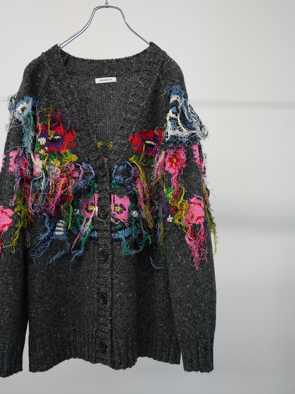 flower fringe cardigan