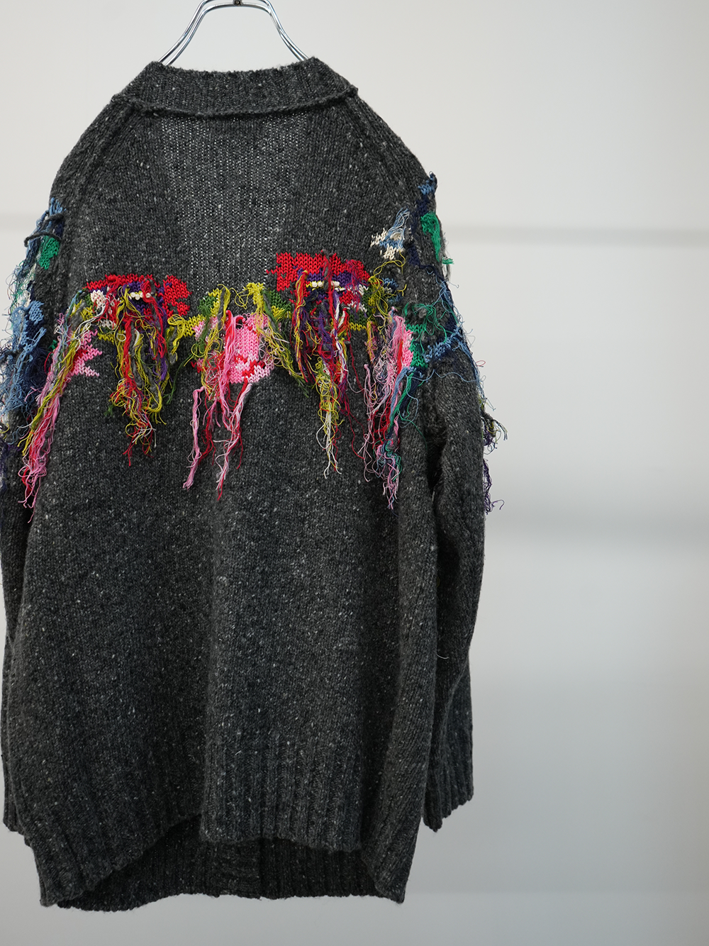 flower fringe cardigan