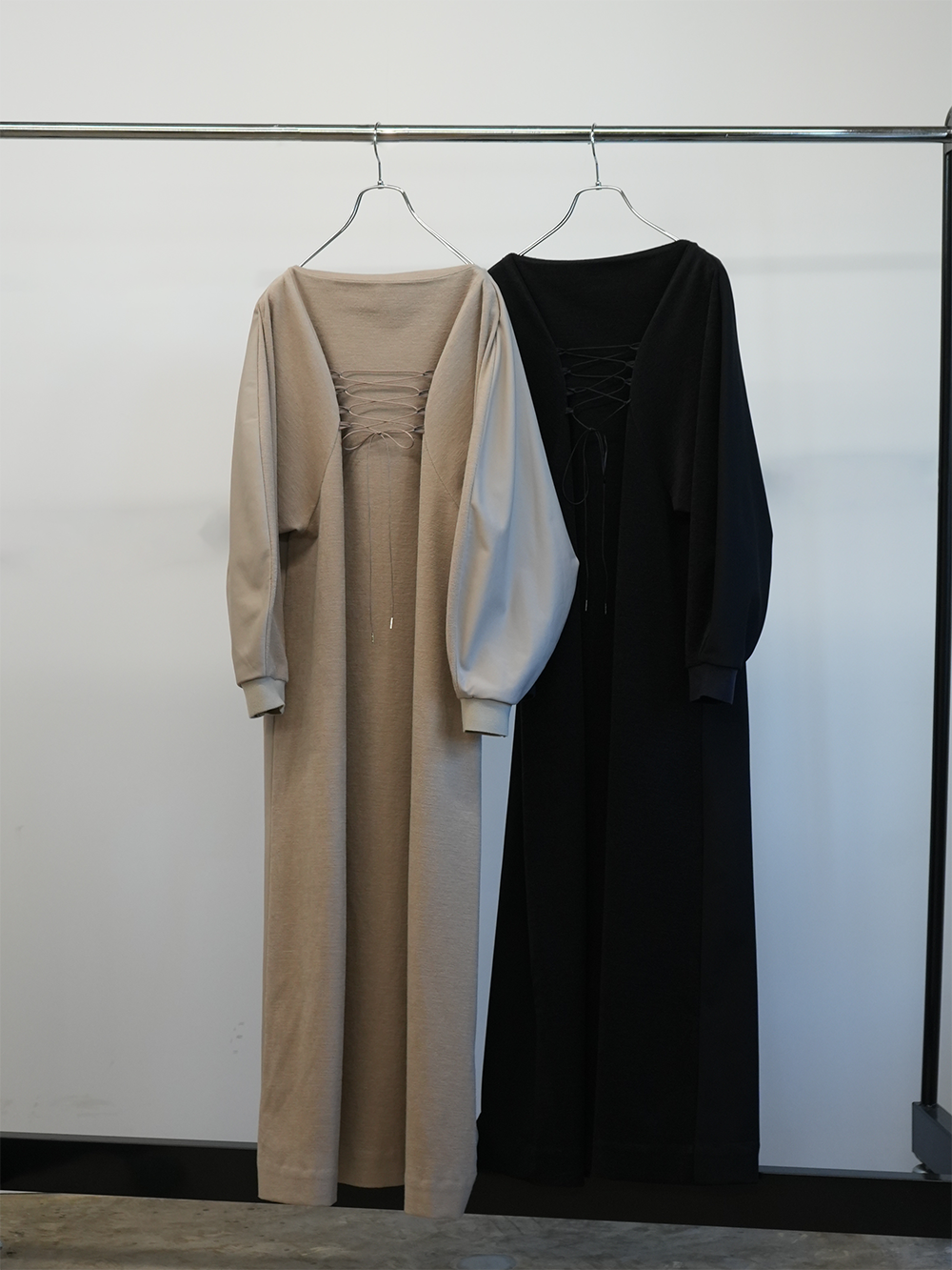 Loop Back Pile | LAMP SLEEVE PULLOVER DRESS