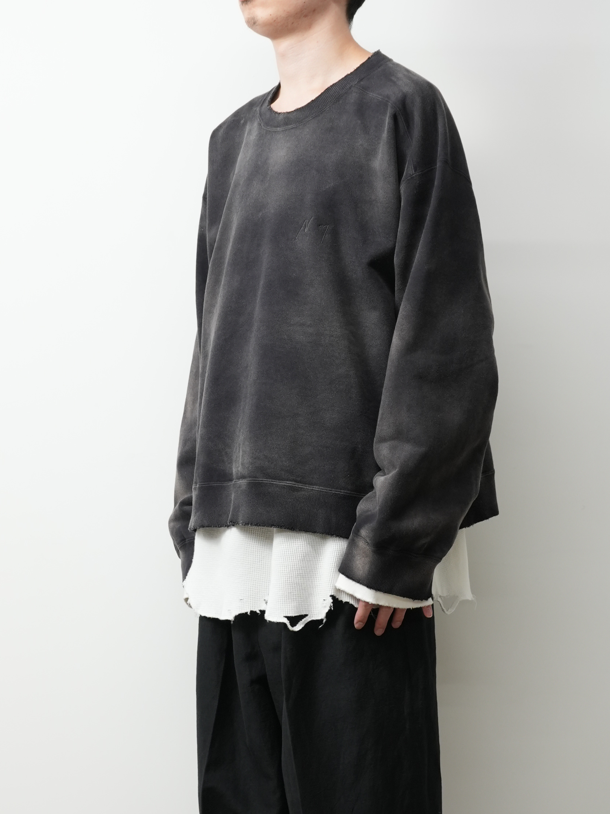 UNEVENNESS SWEAT SHIRT(BLACK)