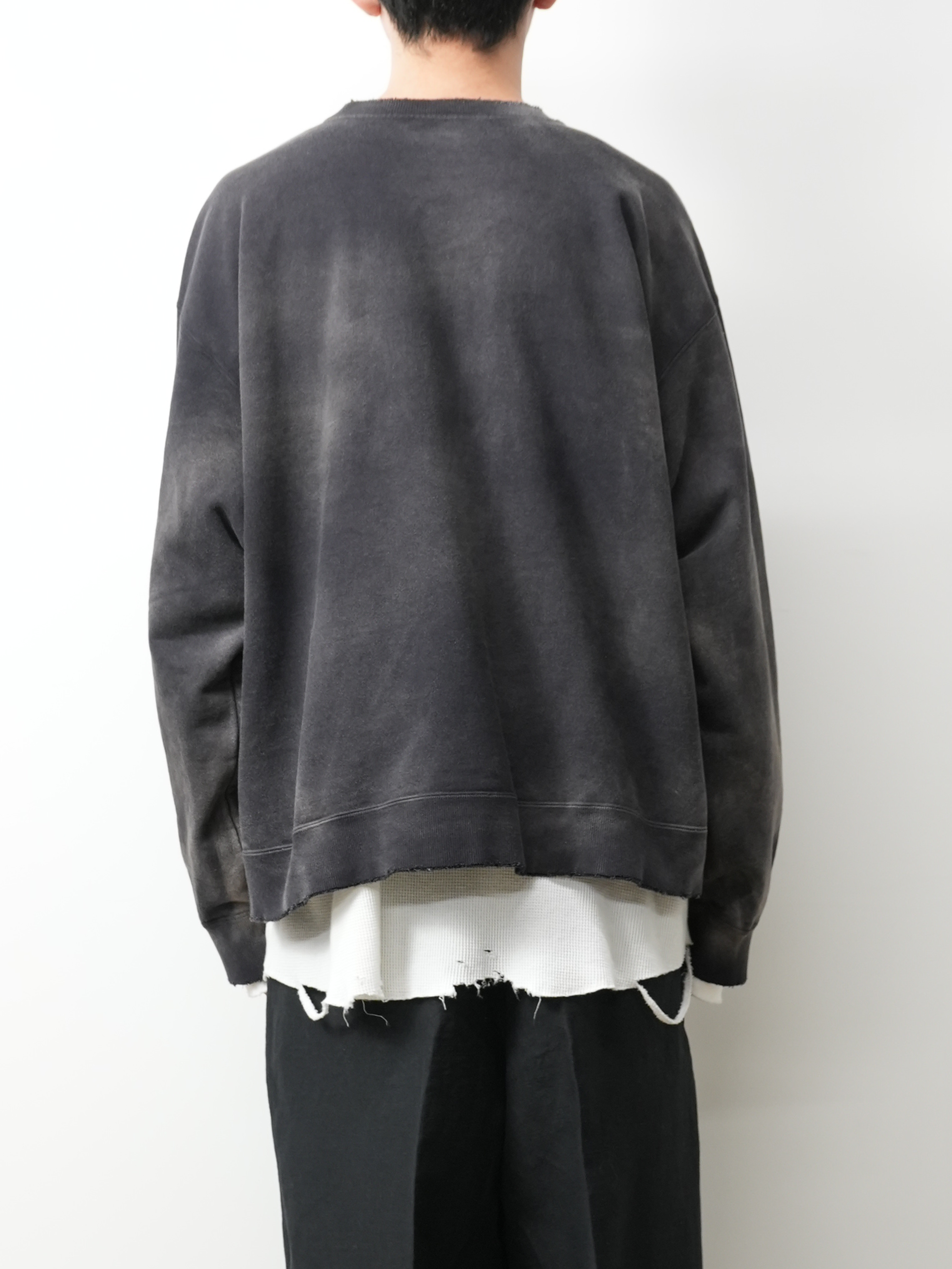 UNEVENNESS SWEAT SHIRT(BLACK)