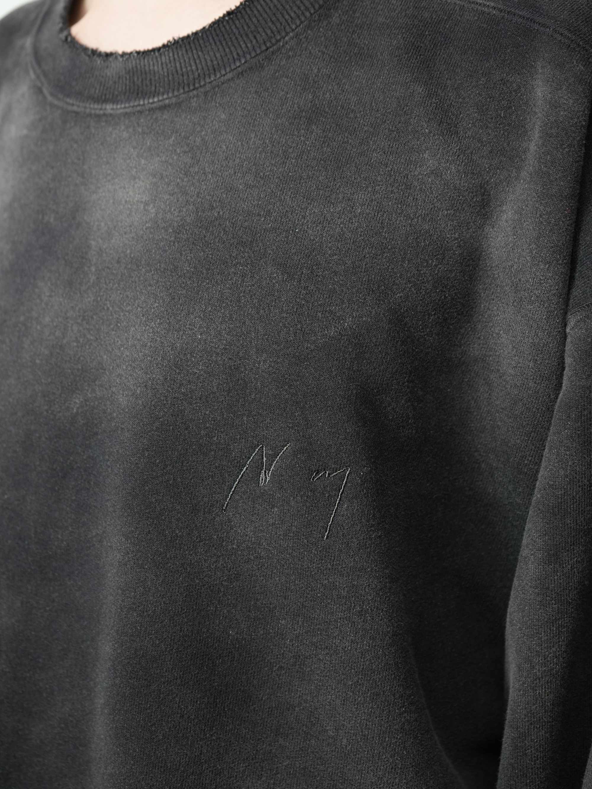 UNEVENNESS SWEAT SHIRT(BLACK)