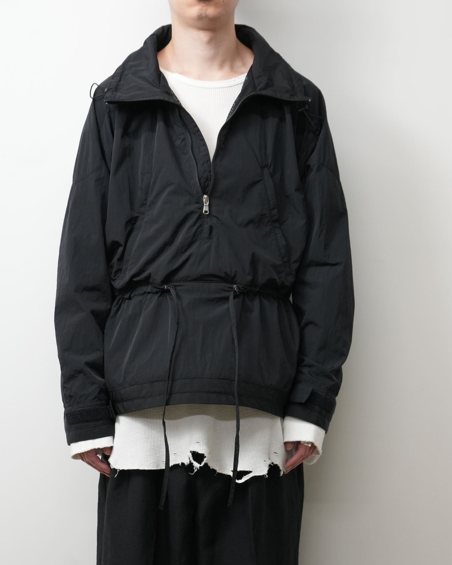 NYLON PULLOVER JACKET(BLACK)