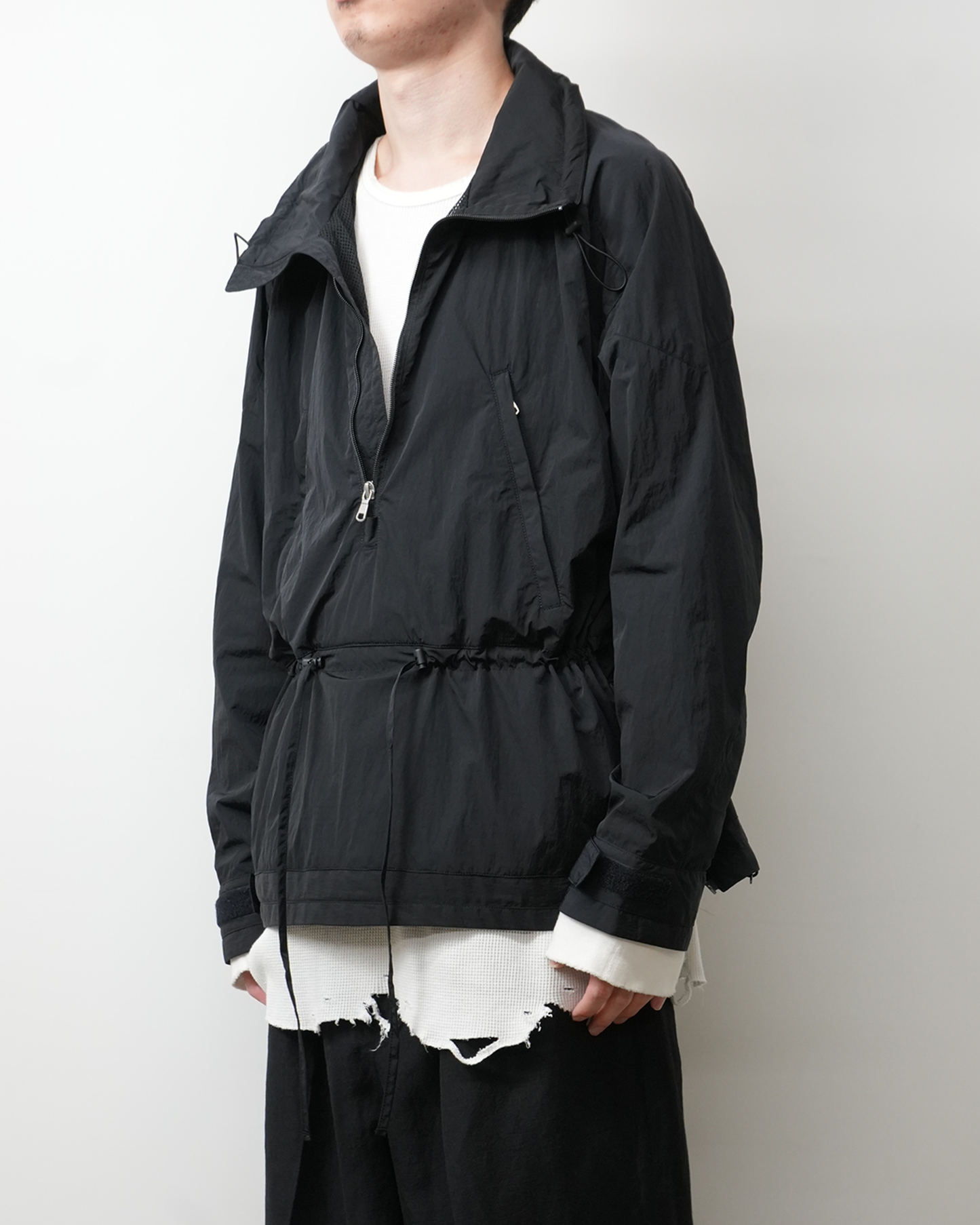 NYLON PULLOVER JACKET(BLACK)