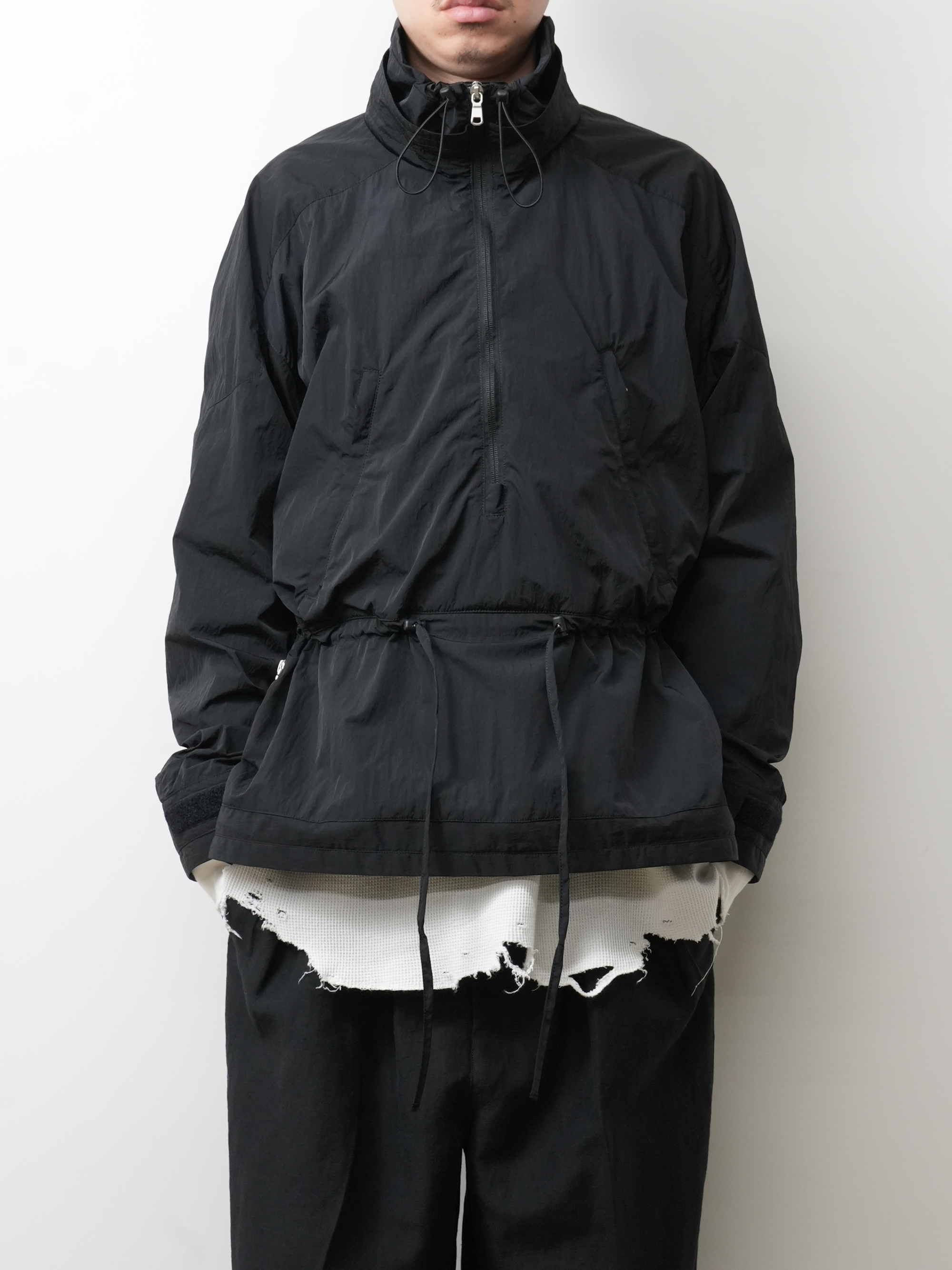 NYLON PULLOVER JACKET(BLACK)