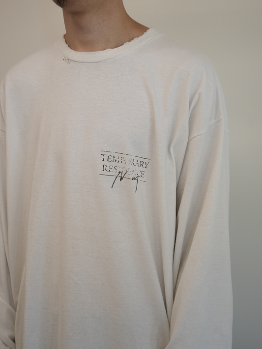 T/RESIDENCE DYED LS T-SHIRT(WHITE)