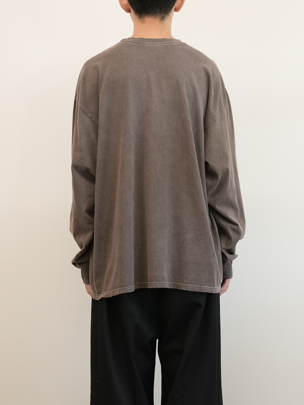 T/RESIDENCE DYED LS T-SHIRT(BROWN)