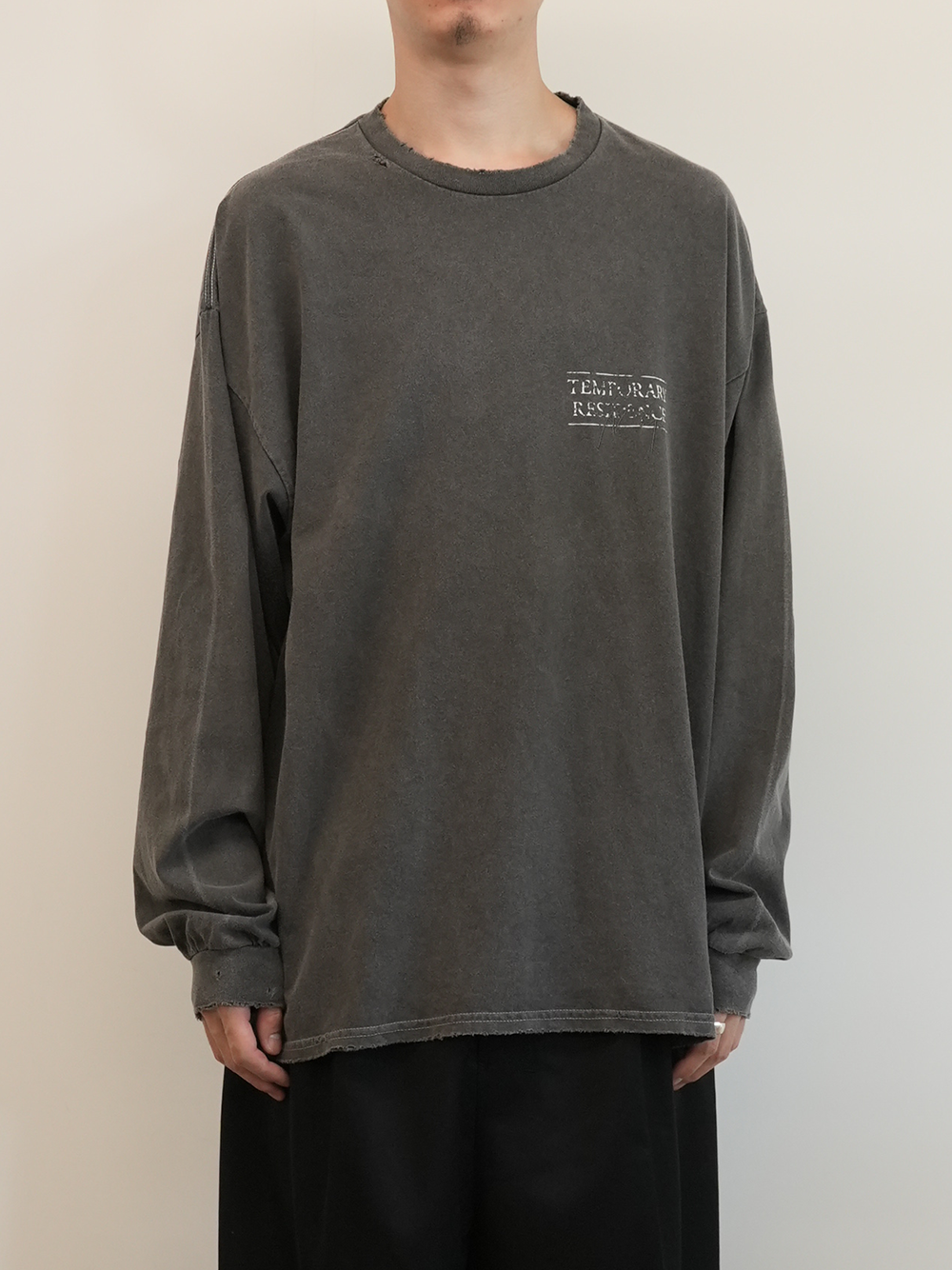 T/RESIDENCE DYED LS T-SHIRT(BLACK)