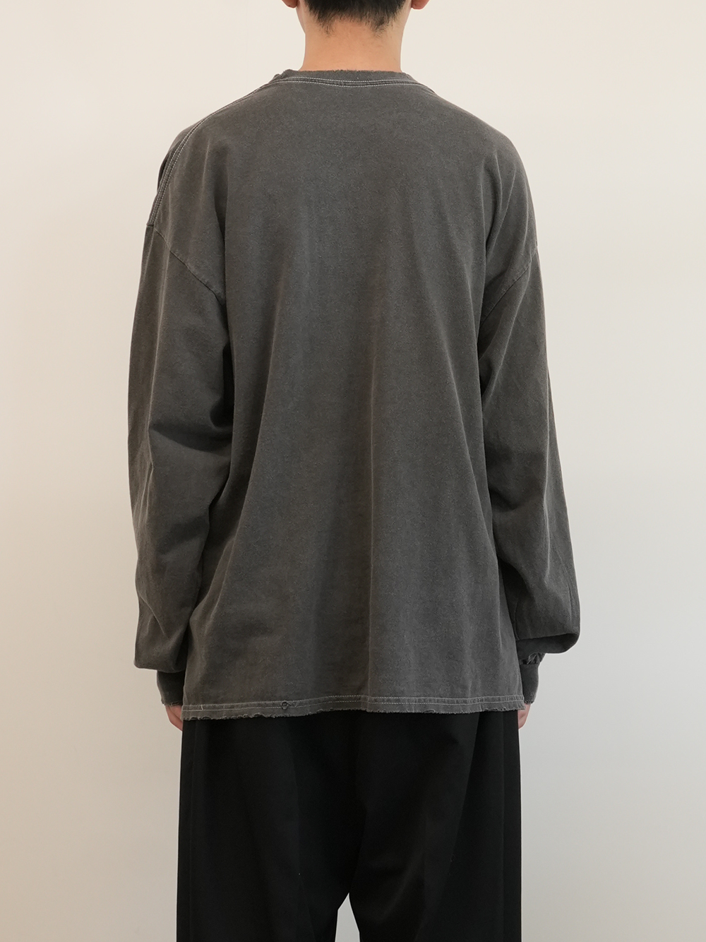 T/RESIDENCE DYED LS T-SHIRT(BLACK)