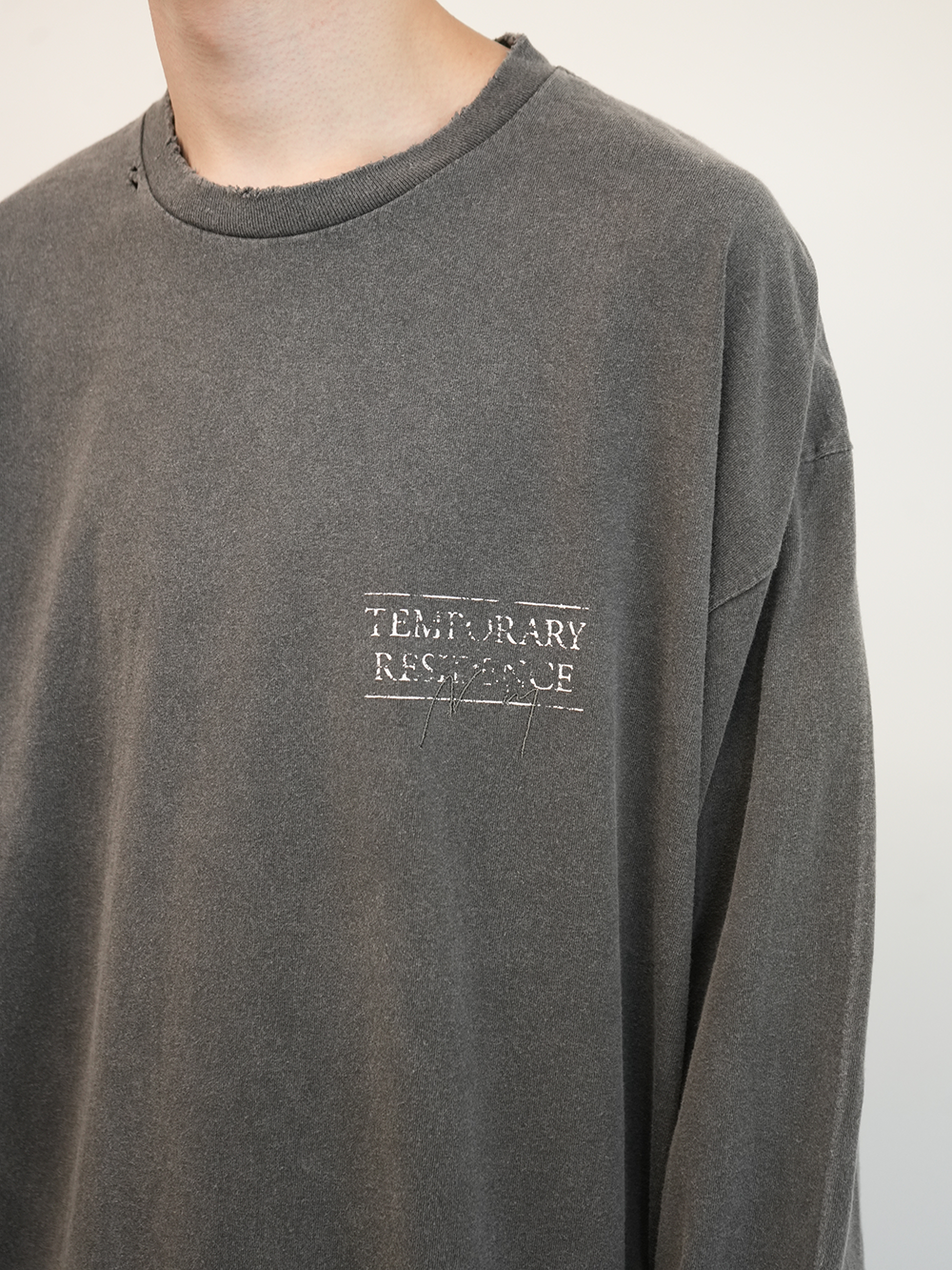 T/RESIDENCE DYED LS T-SHIRT(BLACK)