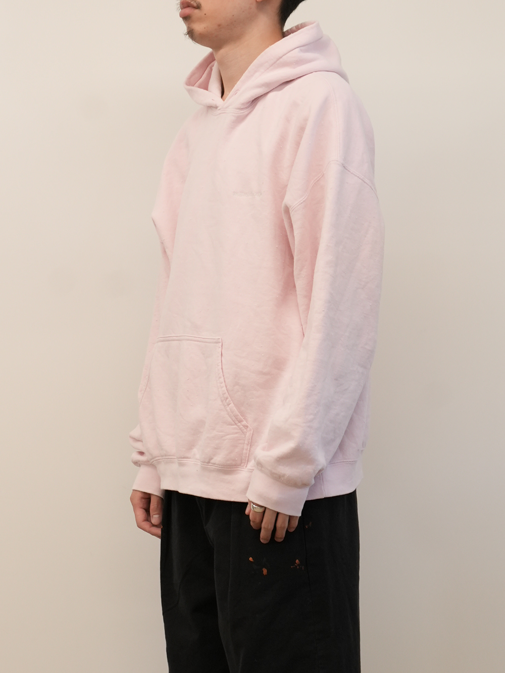 EMBROIDERY AGING HOODIE(PINK)