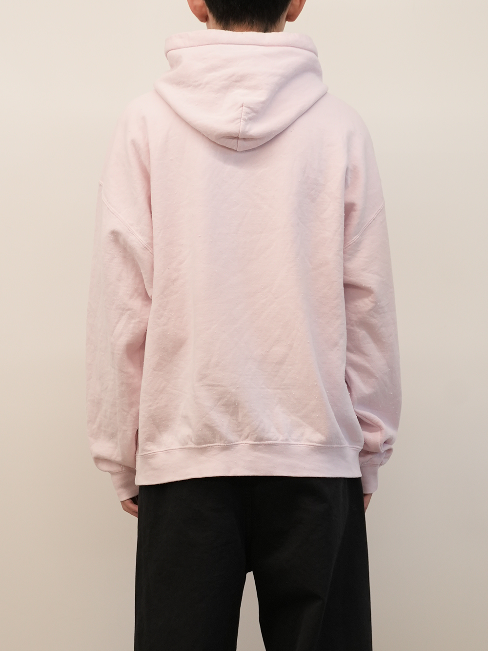 EMBROIDERY AGING HOODIE(PINK)