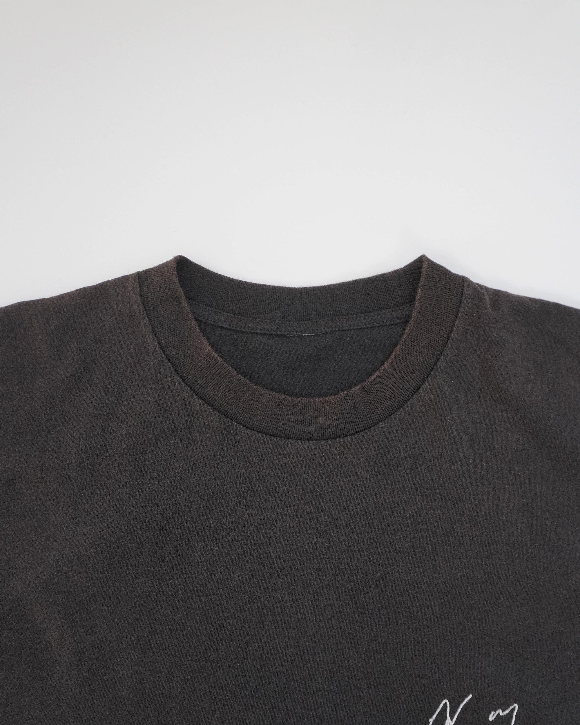 [ANCELLM/exclusive] EMBROIDERY T-SHIRT EX (BLACK)