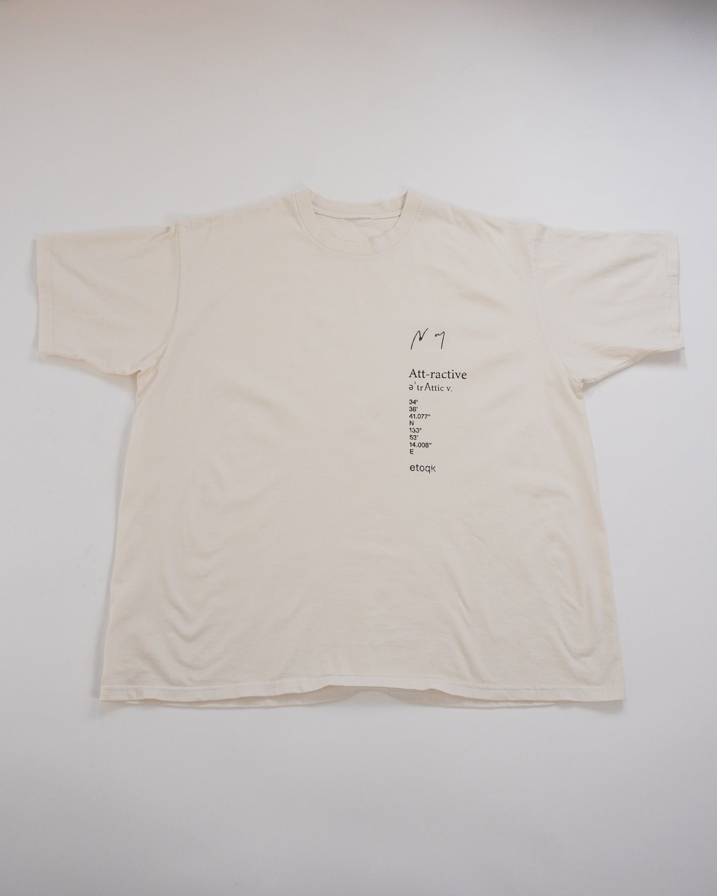 [ANCELLM/exclusive] EMBROIDERY T-SHIRT EX (WHITE)