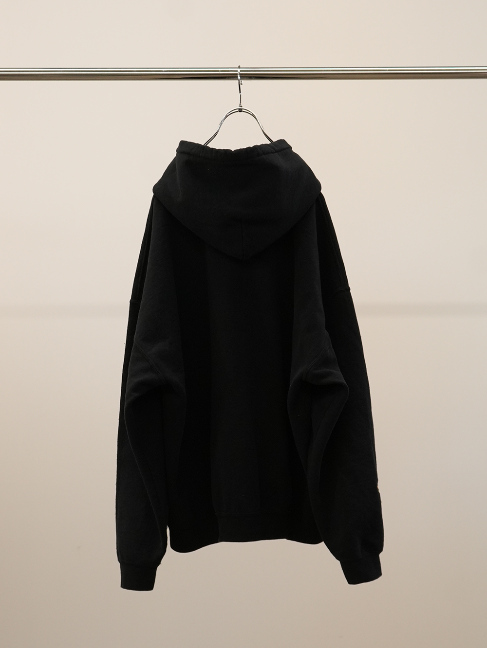 EMBROIDERY AGING HOODIE(BLACK)