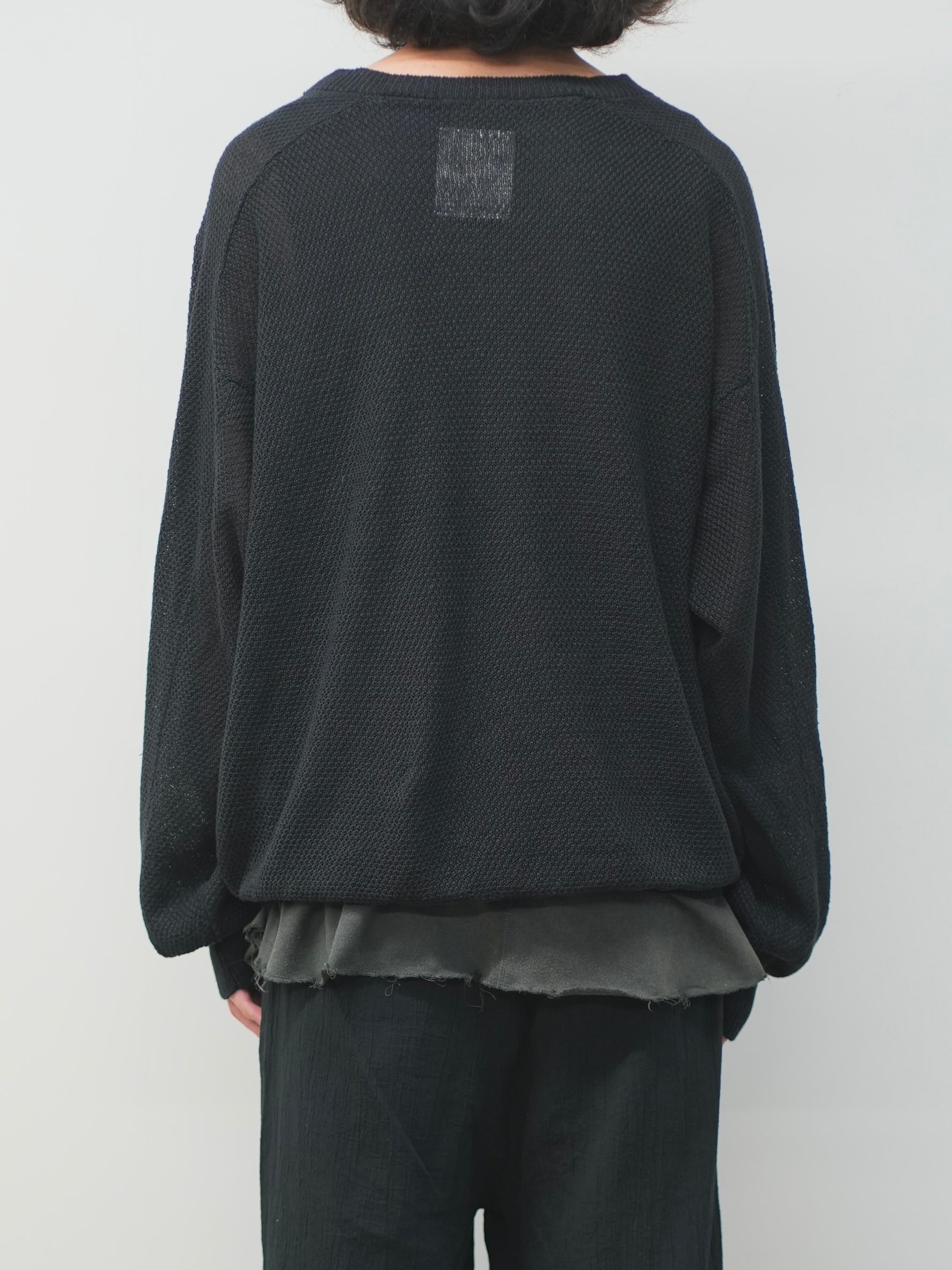 LINEN TUCK IN KNIT(BLACK)