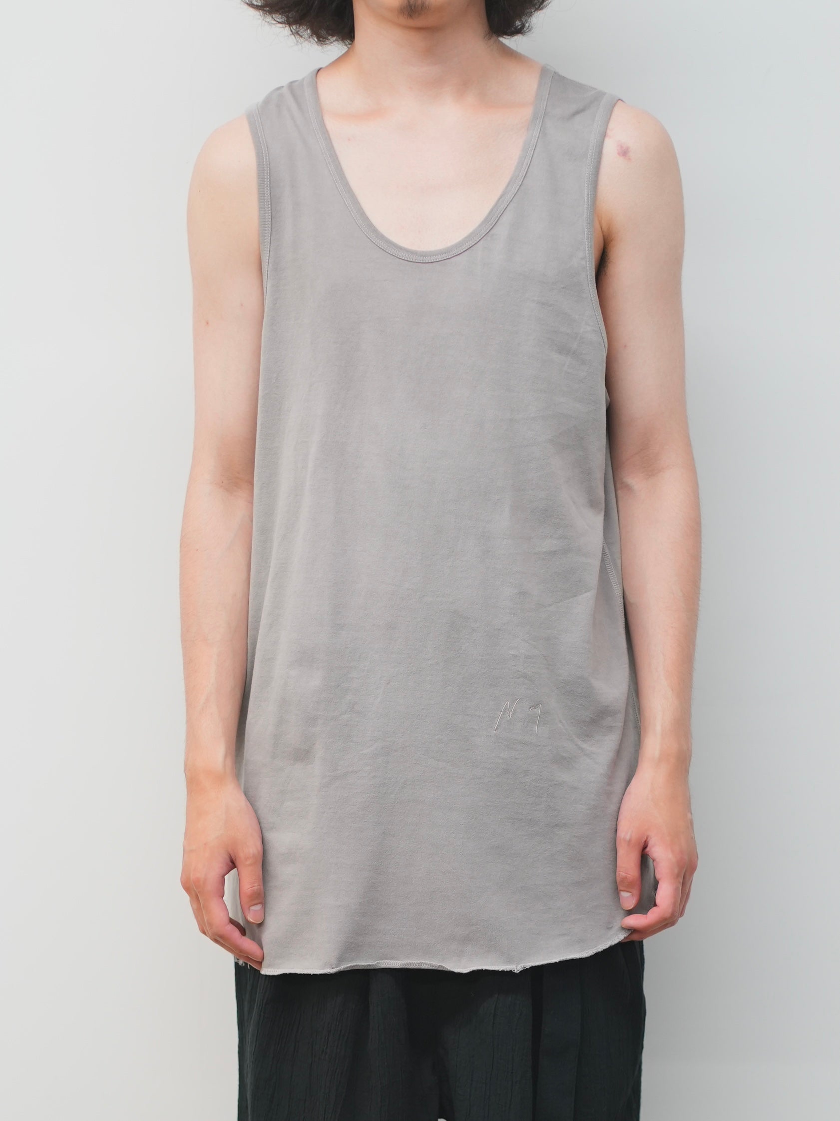 トップス ancellm UNEVENNESS TANK TOP Greige 1 UNEVENNESS TANK TOP(GREIGE)