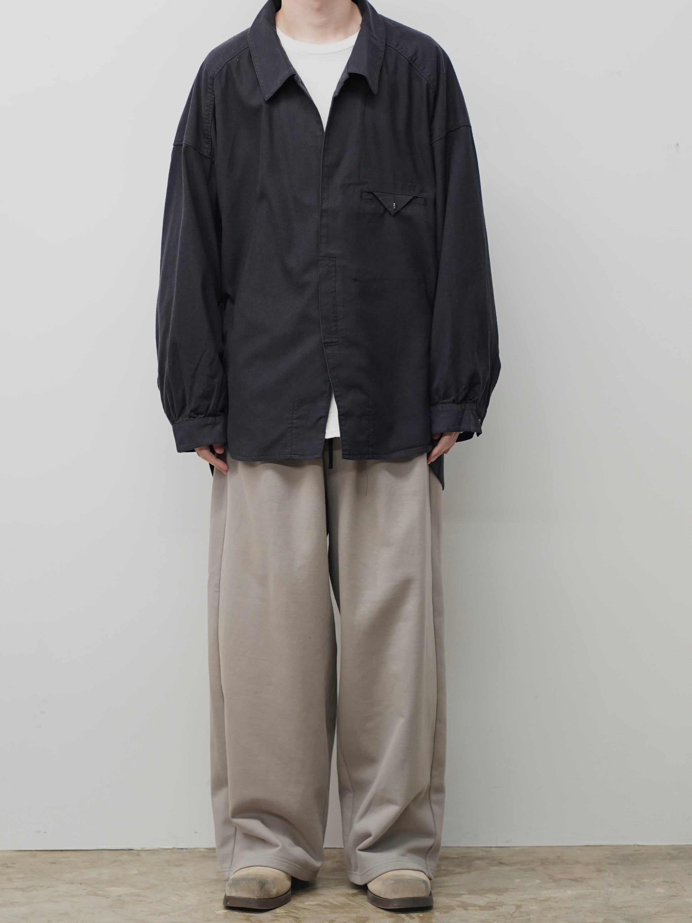 SILK NEP LONG SHIRT(BLACK)
