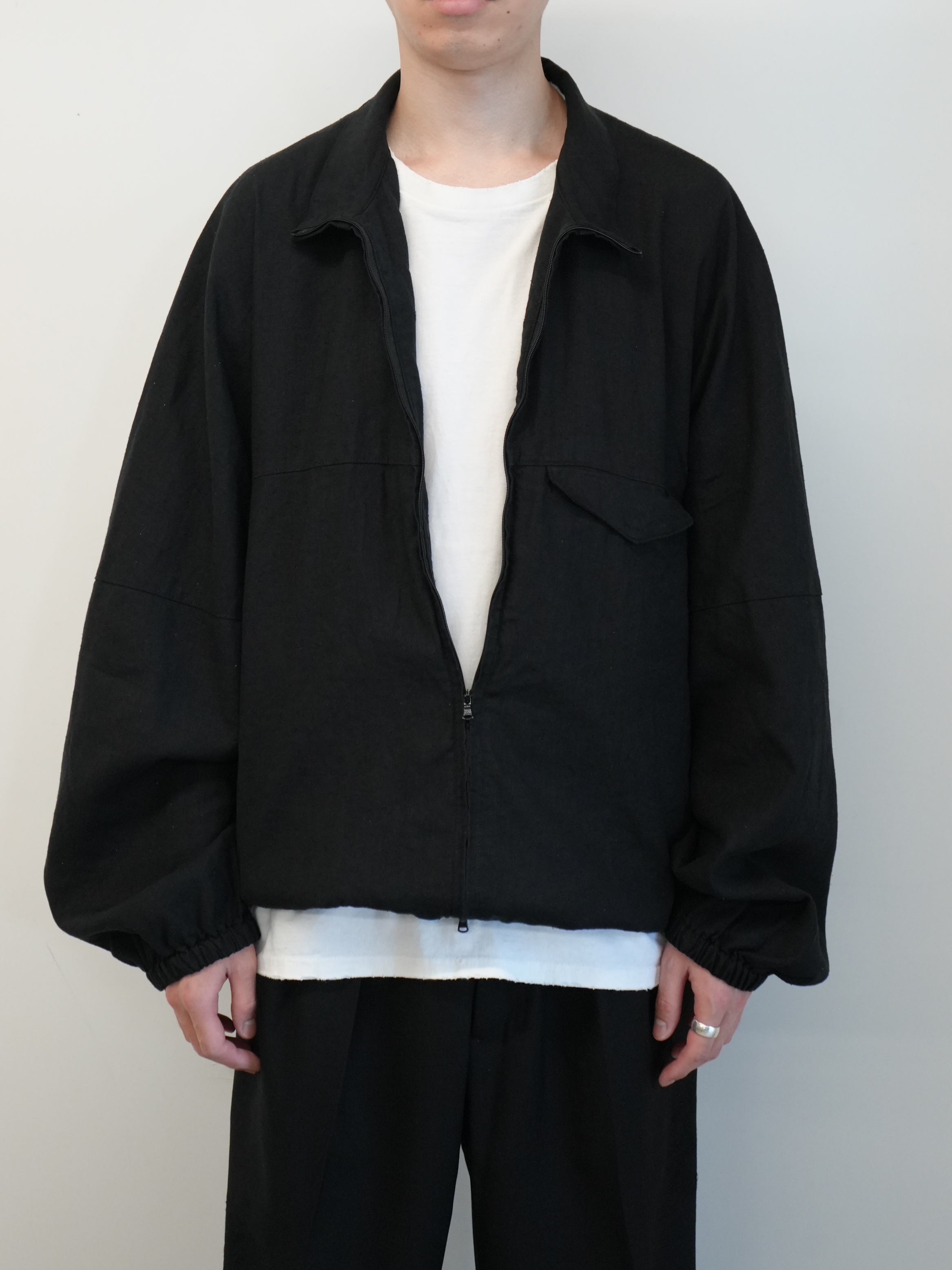 ジャケット・アウター ANCELLM SILK NEP KIMONO BLOUSON SILK NEP KIMONO BLOUSON(BLACK)
