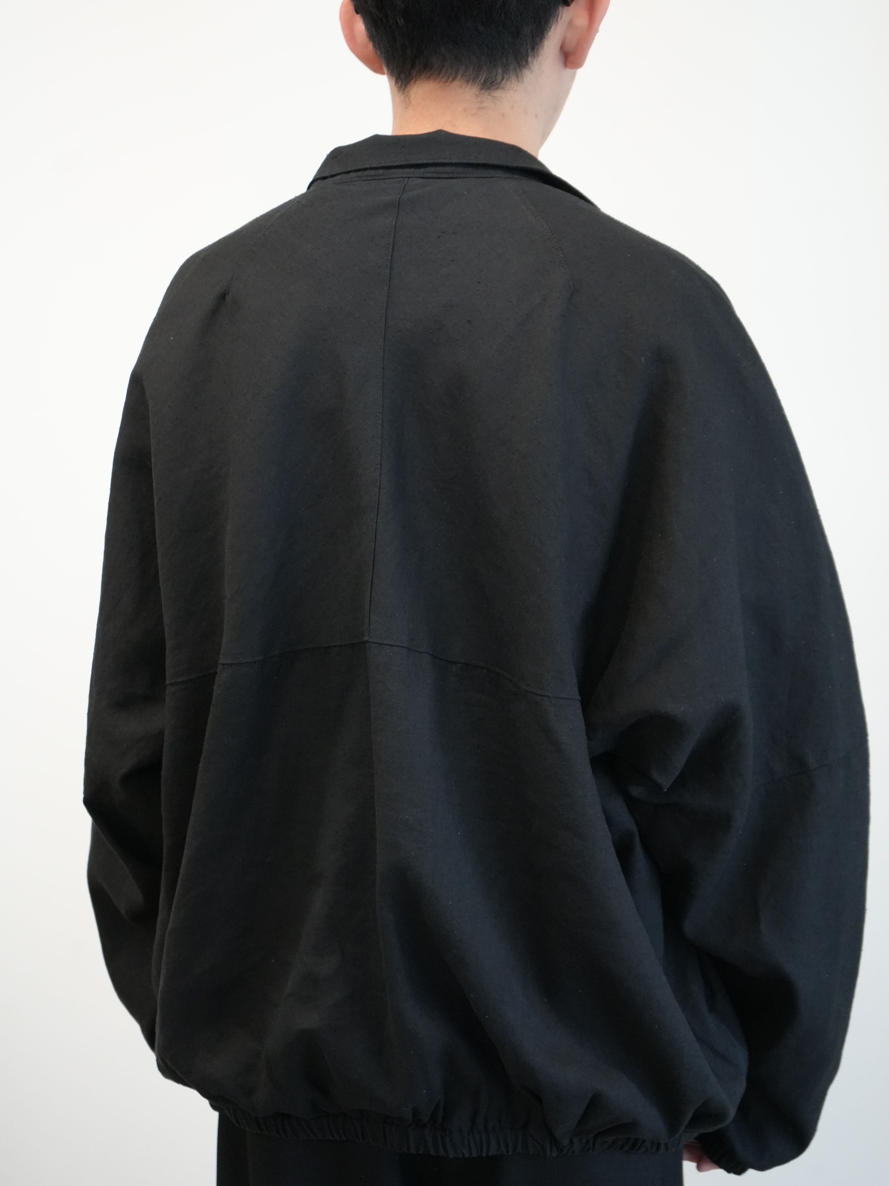 【最終値下げ】ANCELLM SILK NEP KIMONO BLOUSON SILK NEP KIMONO BLOUSON(BLACK)
