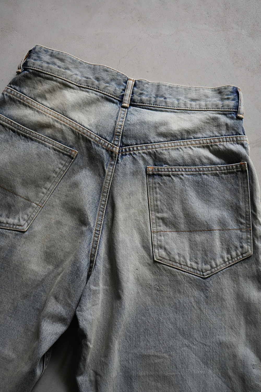 AGING SELVEDGE TAPERED 5P DENIM PANTS