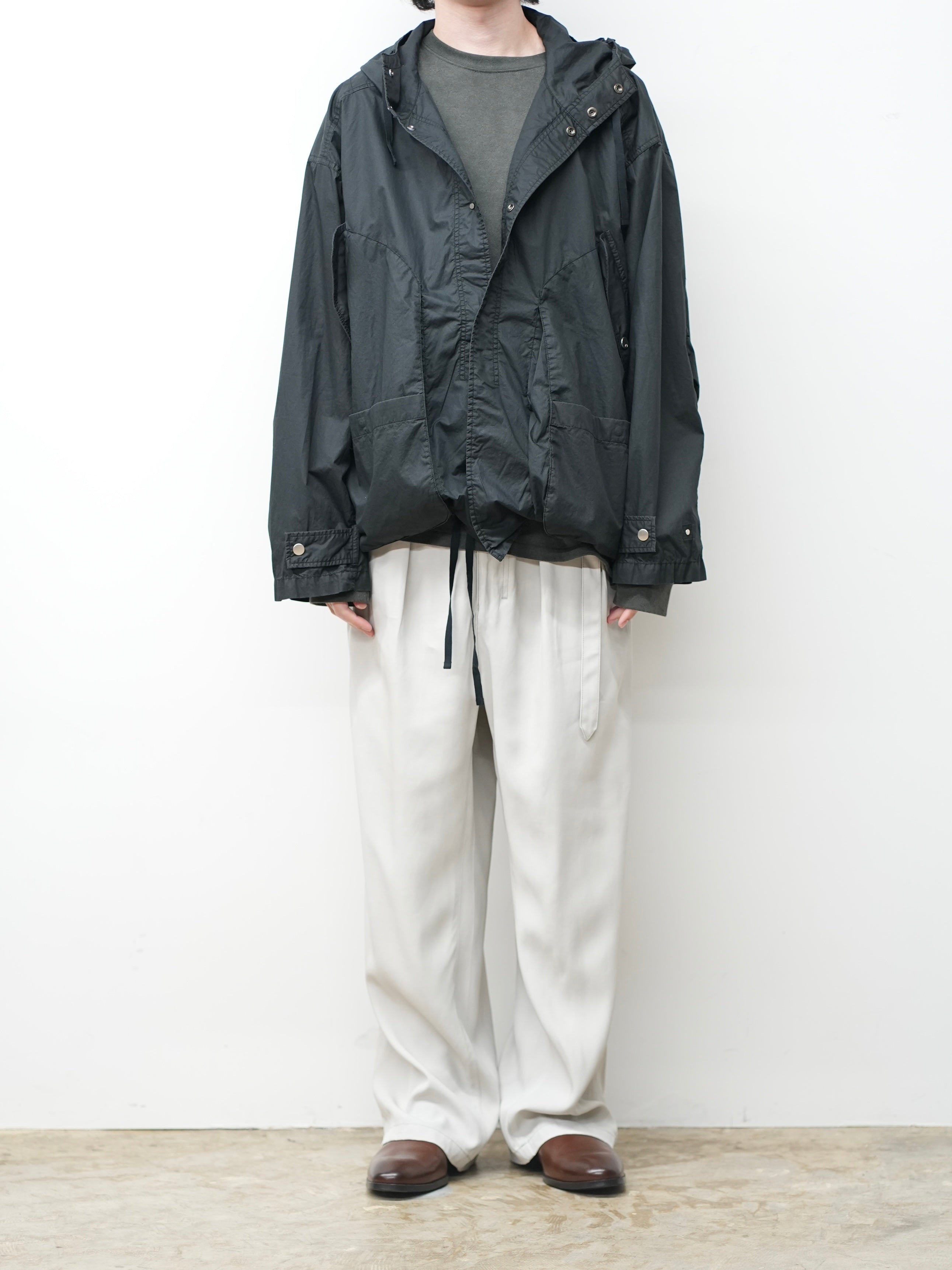 HOODED FIELD SHIRT JACKET(BLACK)