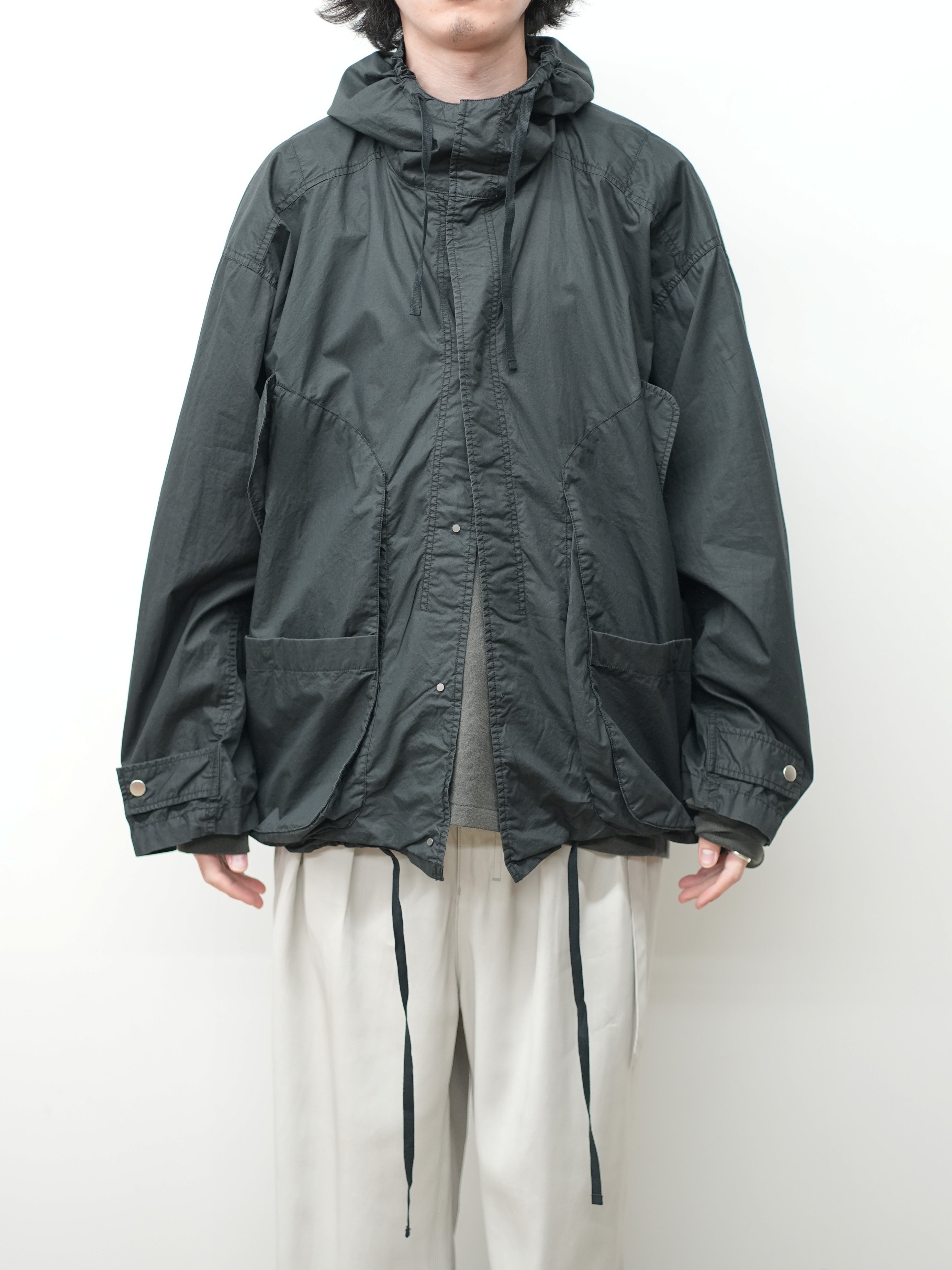 HOODED FIELD SHIRT JACKET(BLACK)