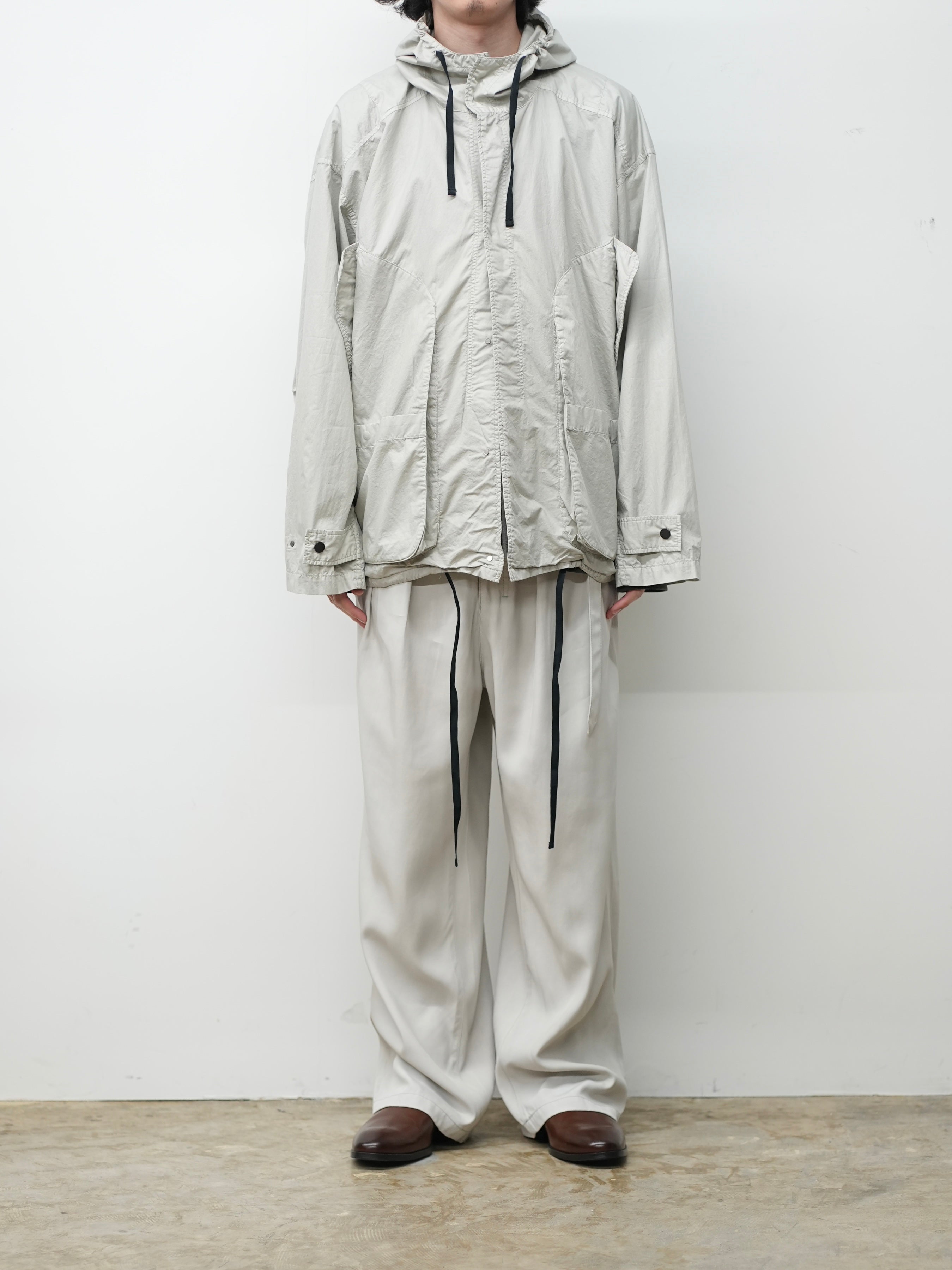 HOODED FIELD SHIRT JACKET(GRAY)