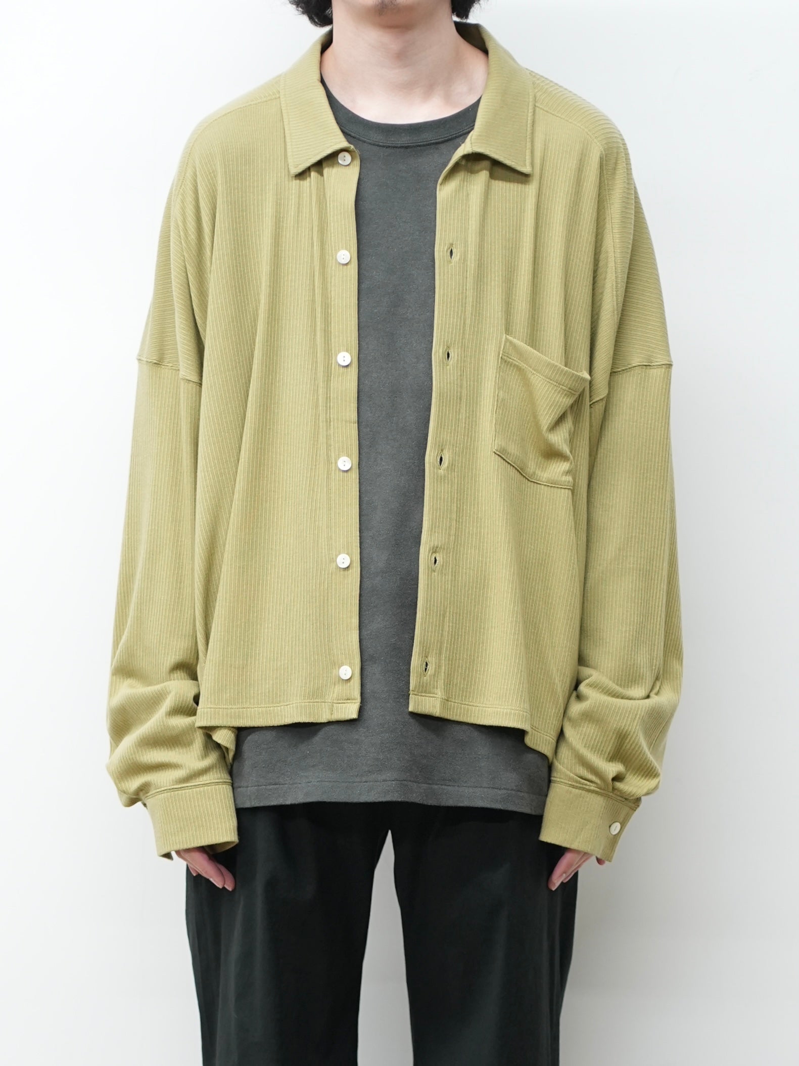 CAS/SIL KIMONO KNIT SHIRT(YELLOW)