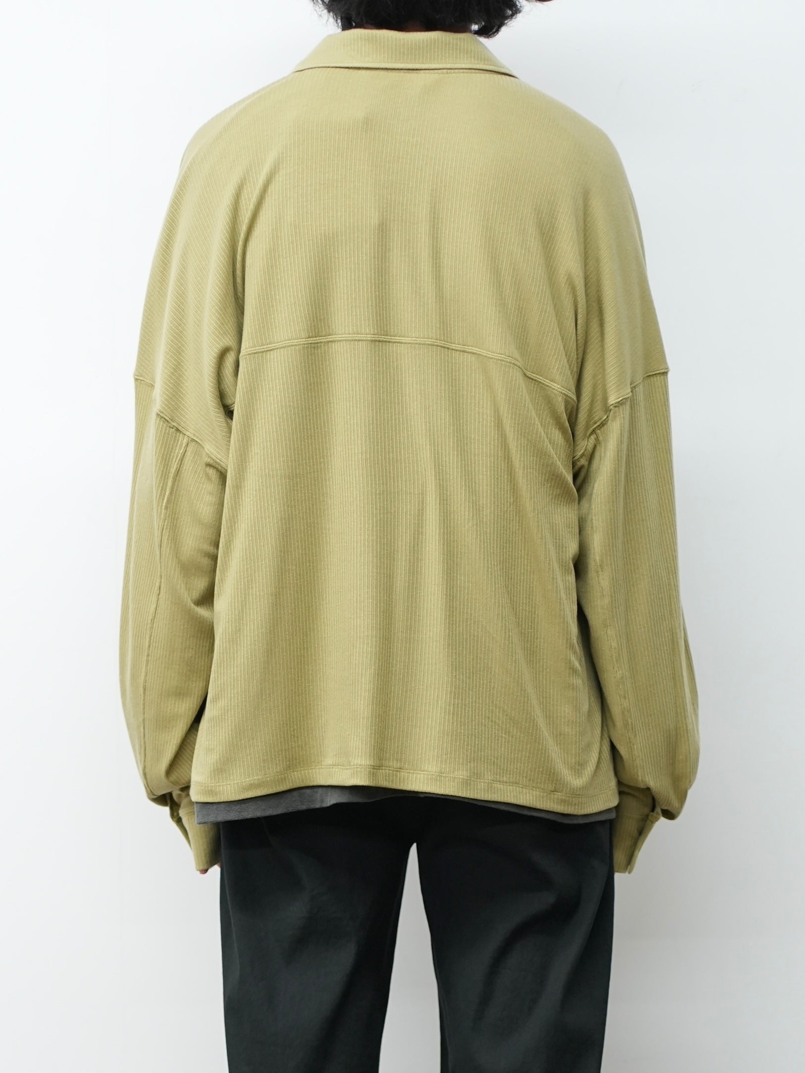 CAS/SIL KIMONO KNIT SHIRT(YELLOW)