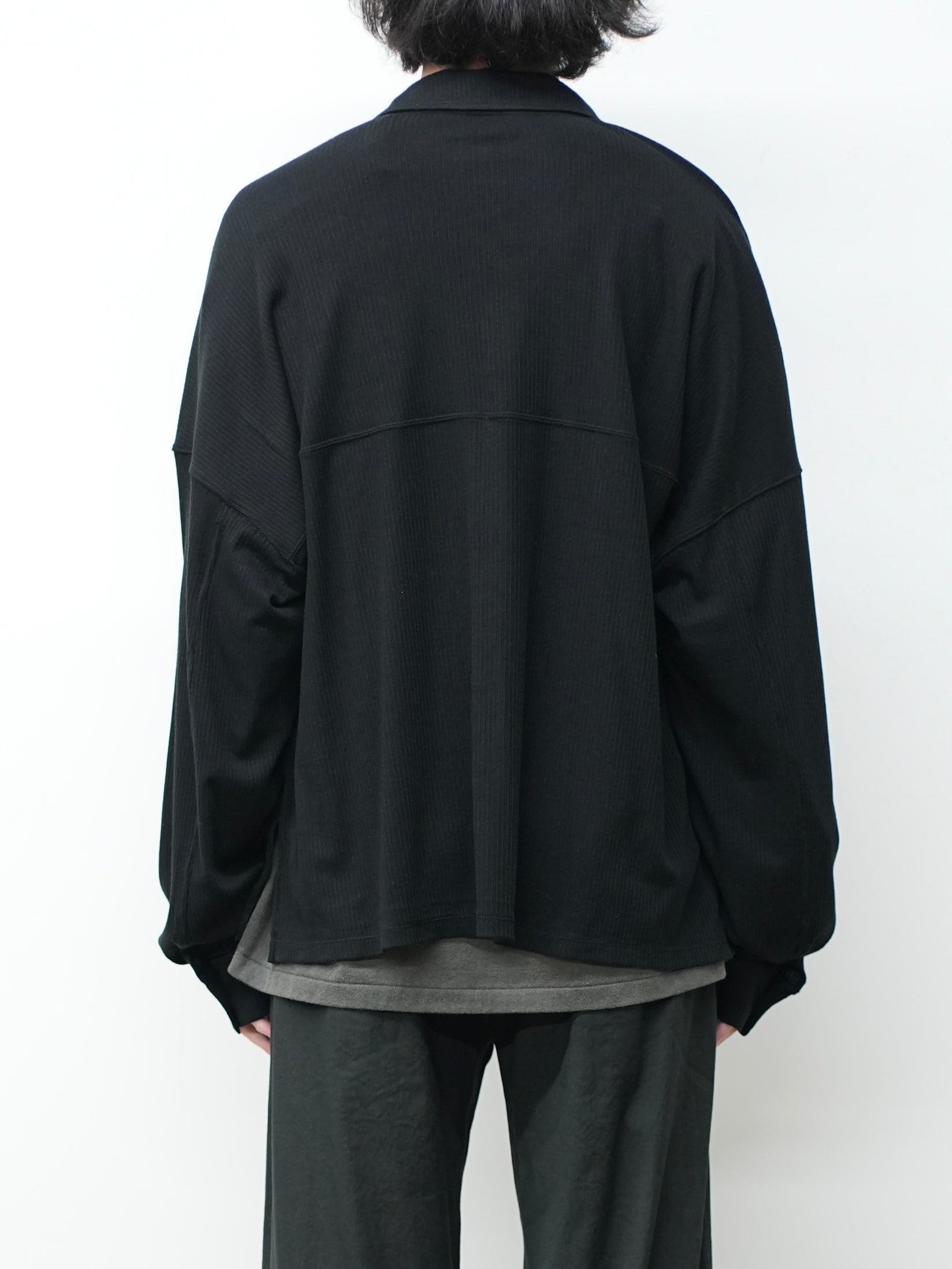 CAS/SIL KIMONO KNIT SHIRT(BLACK)