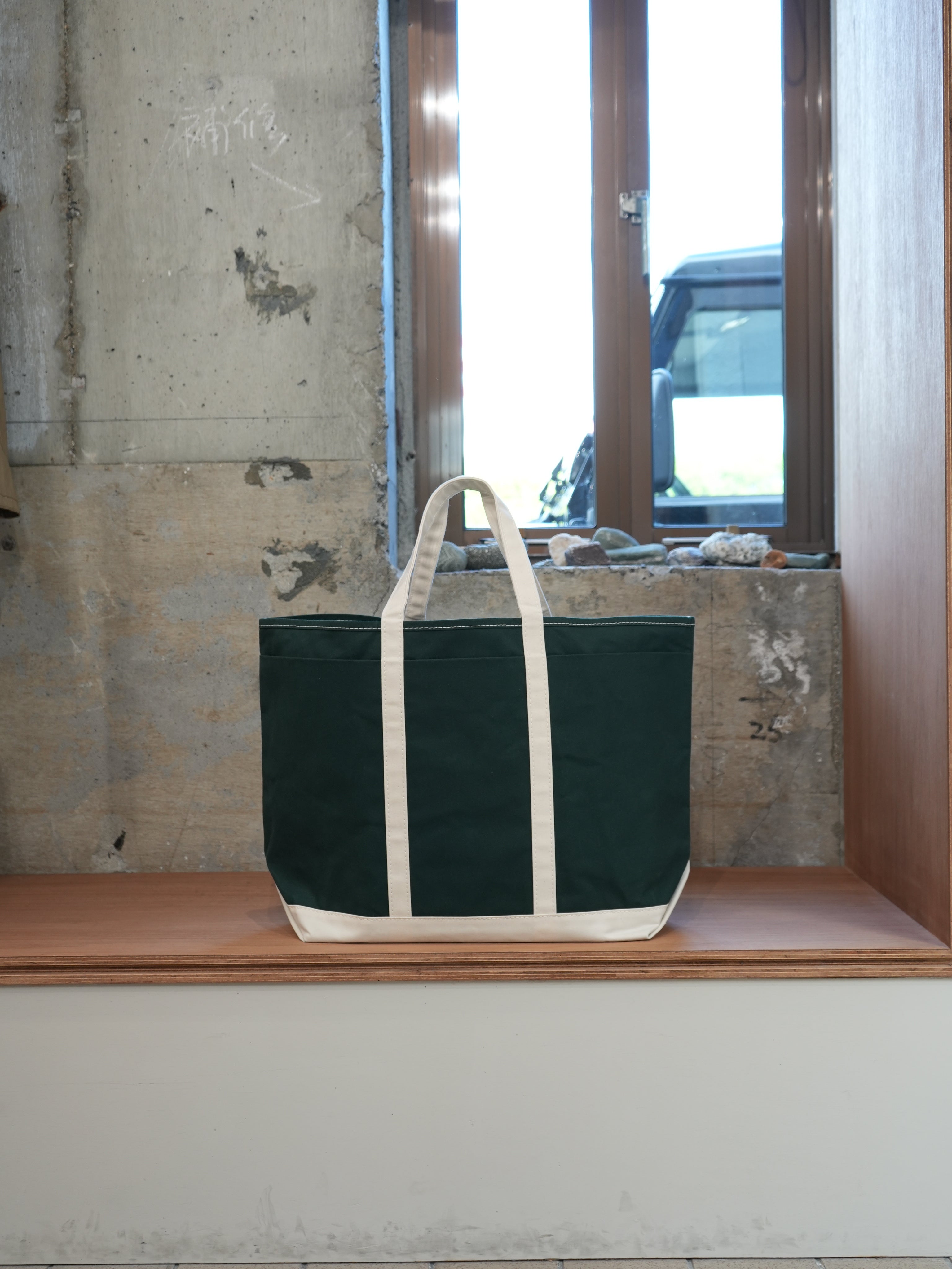 【予約注文】Base Field Tote (ForestGreen×White)