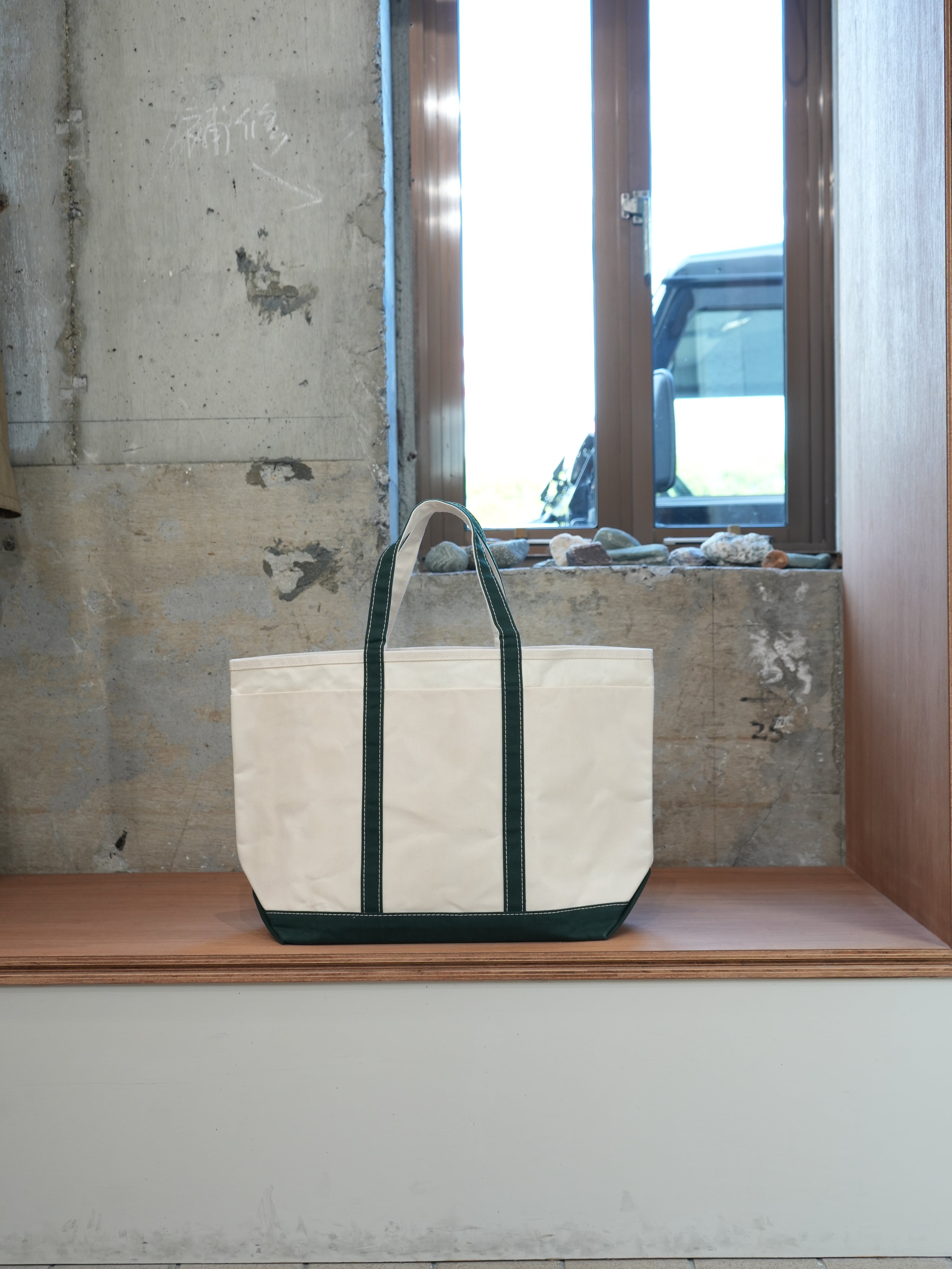 【予約注文】Base Field Tote (White×ForestGreen)