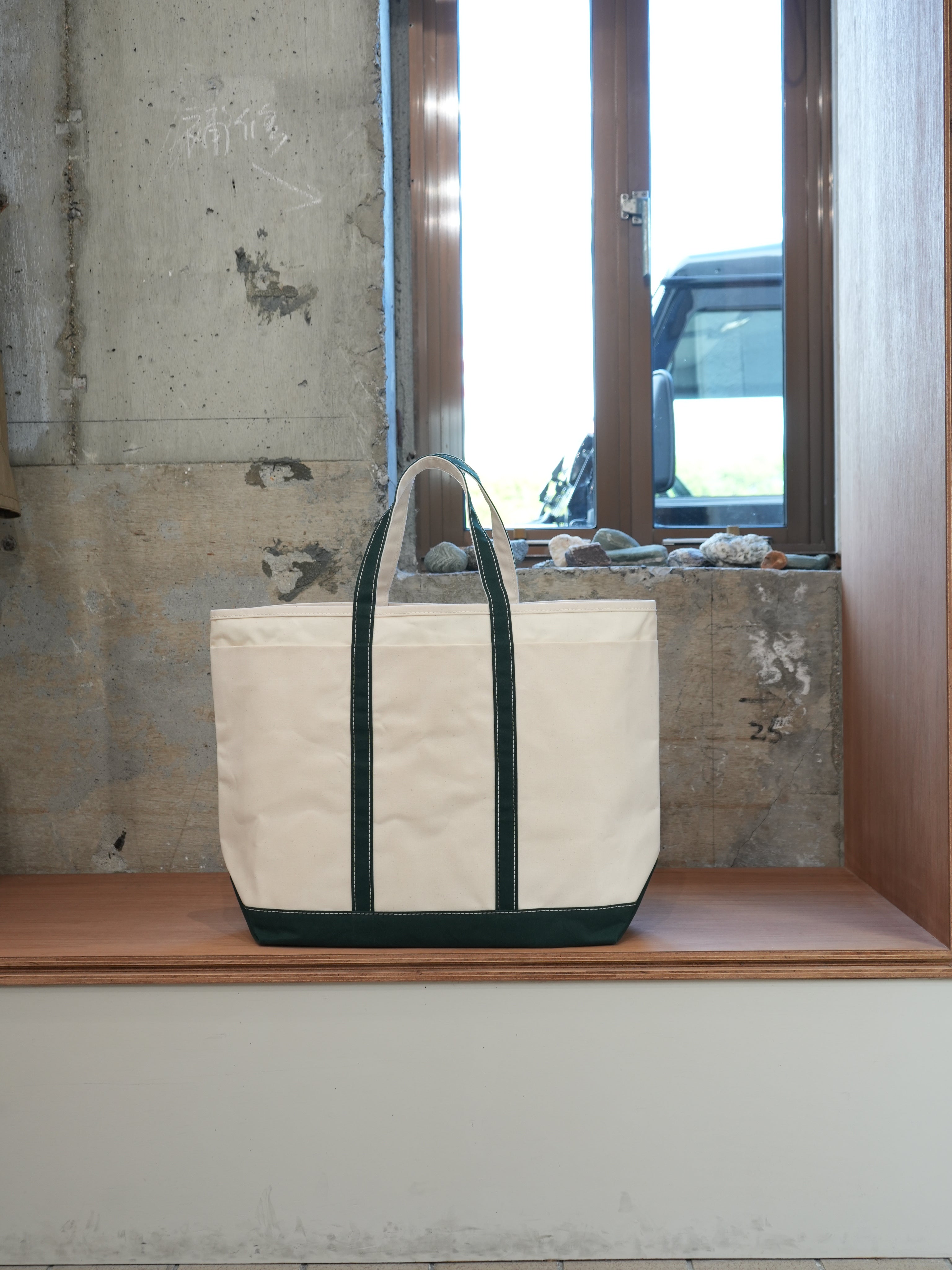 【予約注文】Base Field Tote (White×ForestGreen)