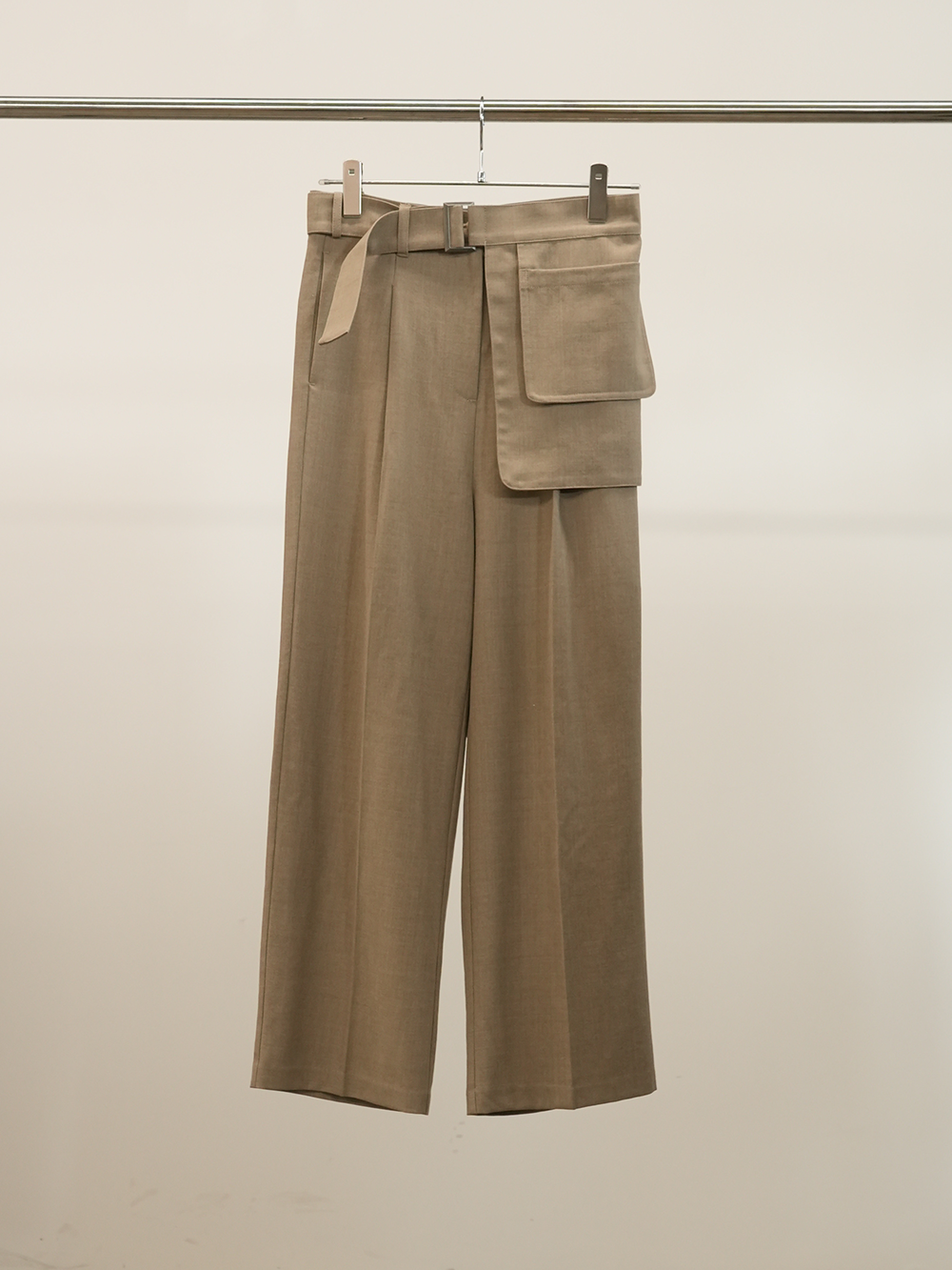 Waist Bag Belt Center Crease Slacks