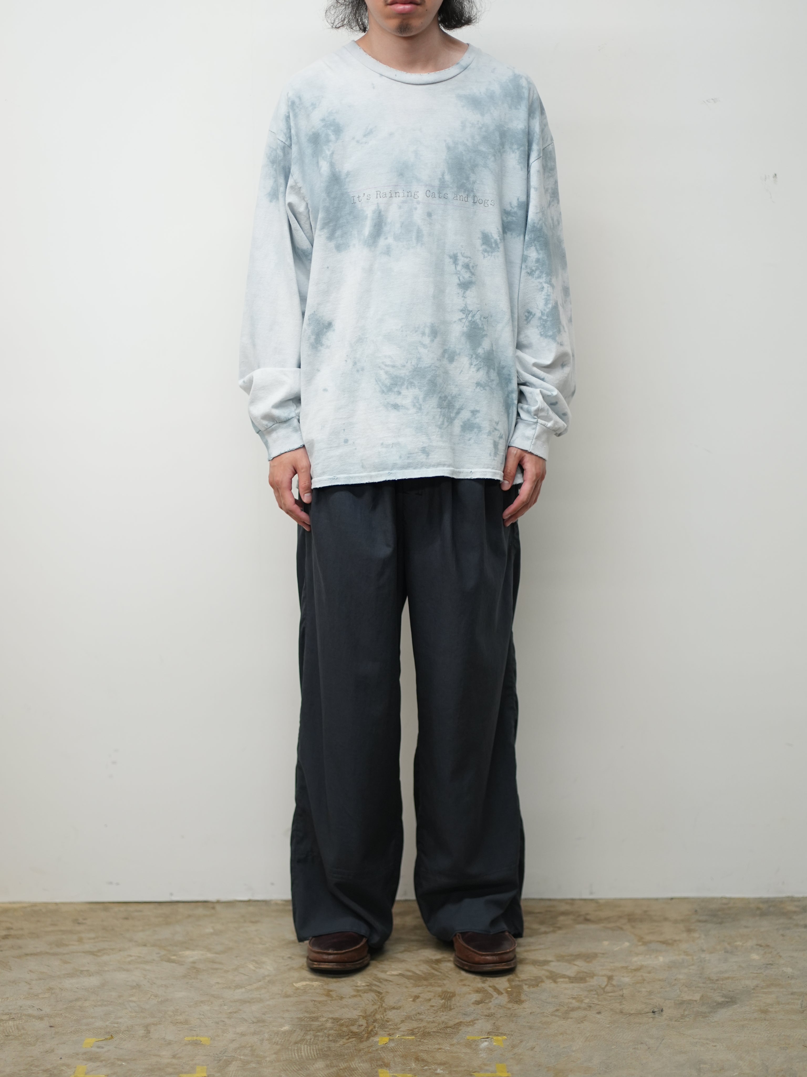 L/C TUCK EASY PANTS(NAVY)