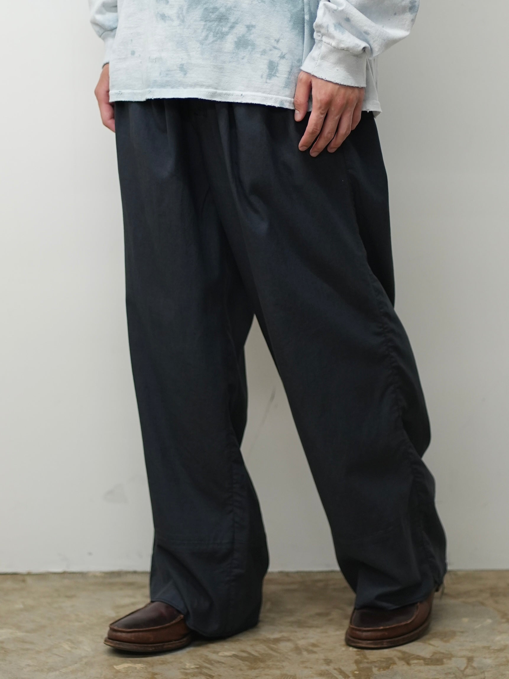 L/C TUCK EASY PANTS(NAVY)