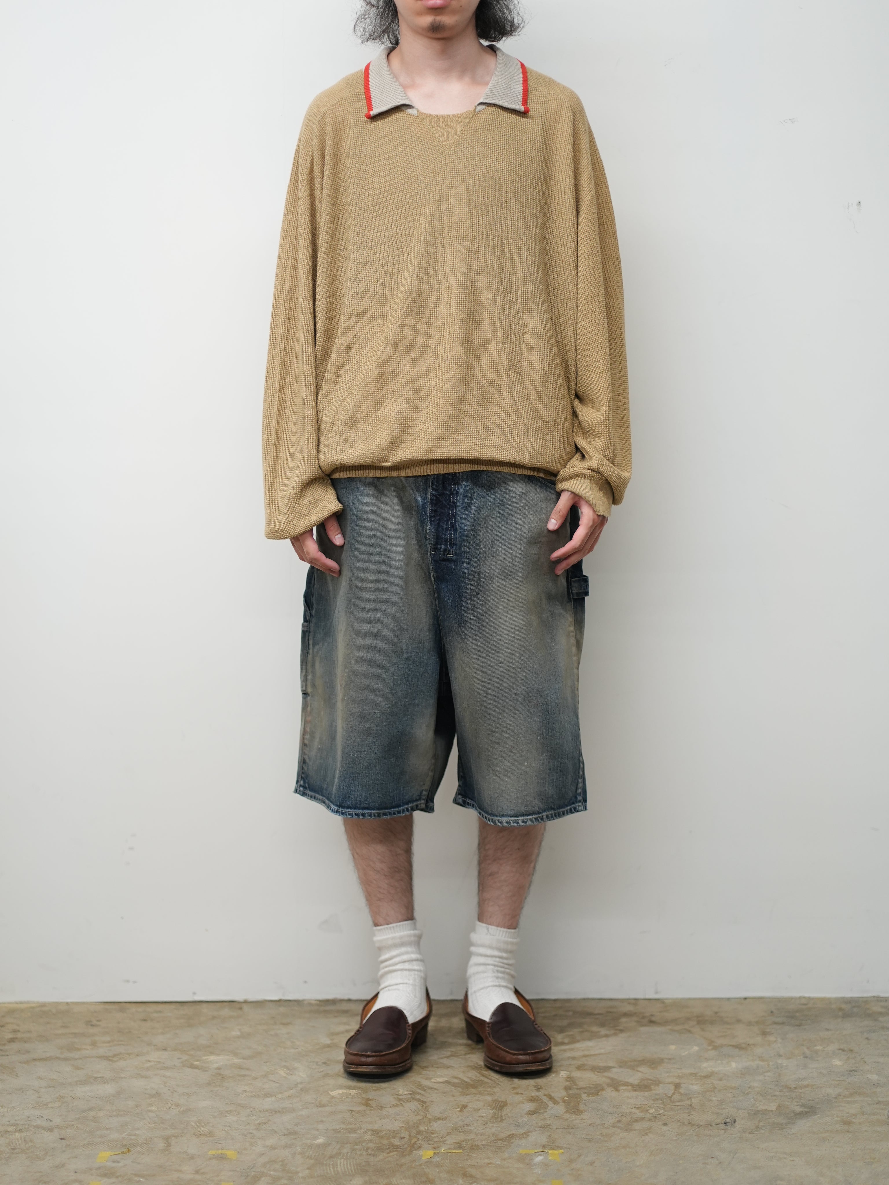 DENIM PAINTER SHORTS(INDIGO)