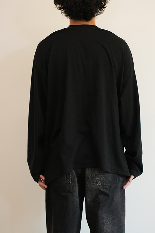 C/R OVER CREWNECK LS T-SHIRT(BLACK)