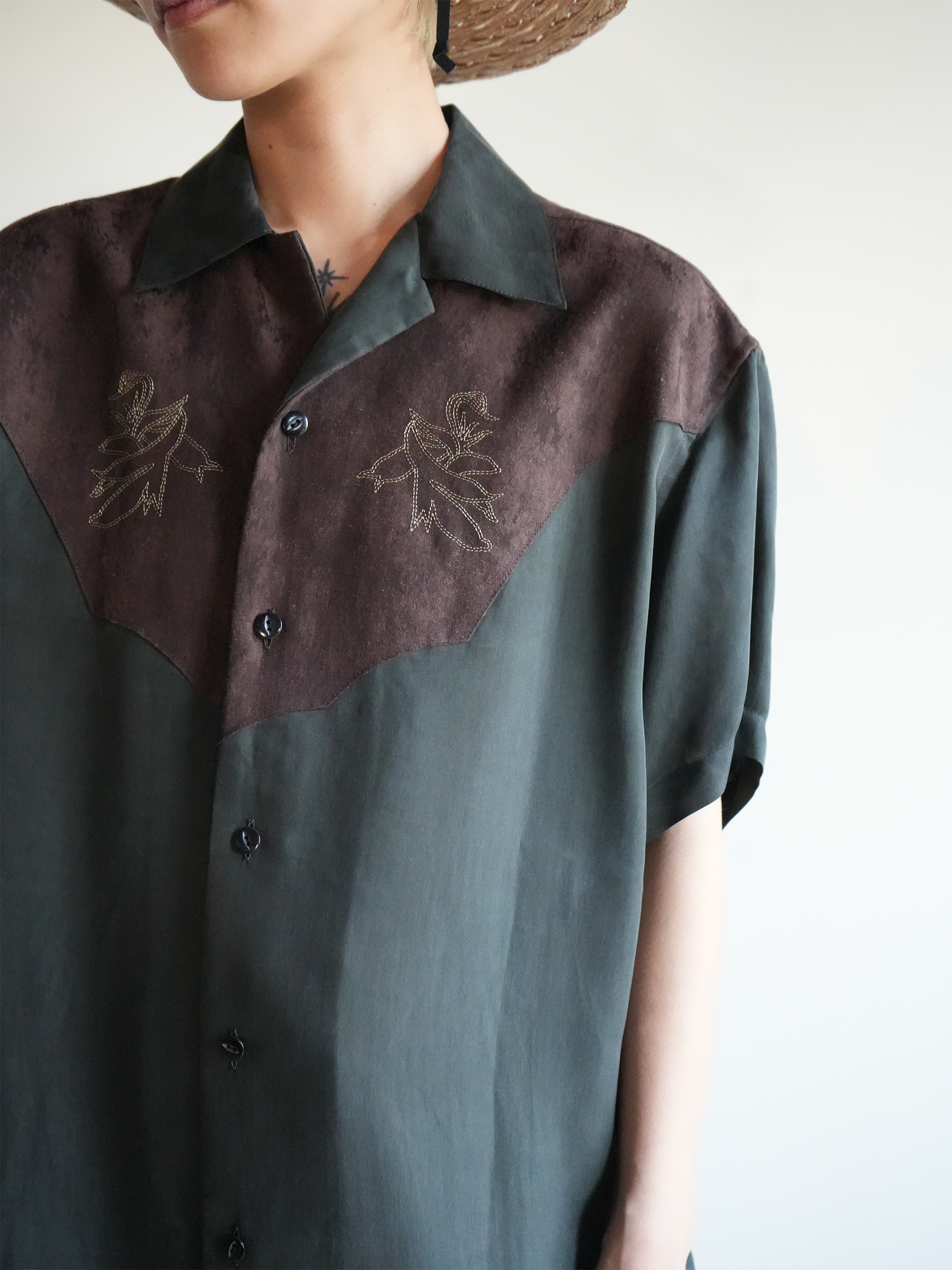 POWDERY CUPRA OPEN COLLAR SHIRTS