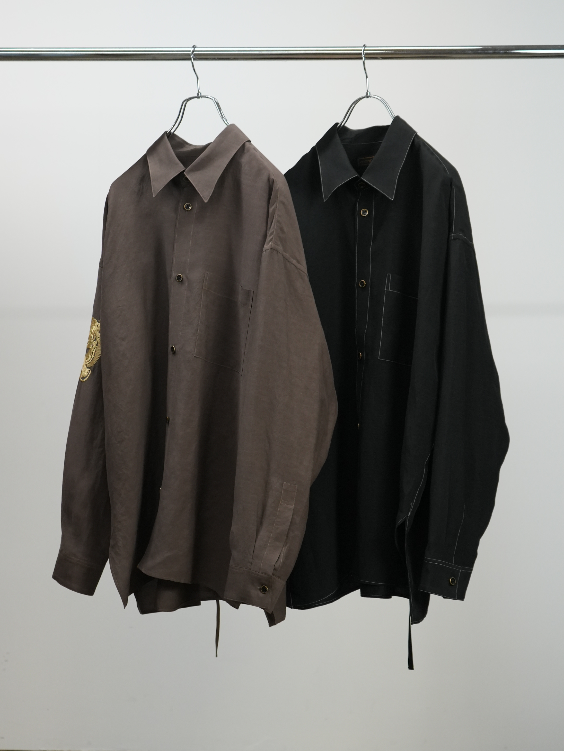 VISCOSE LINEN WASHER EMBROIDERY SHIRTS