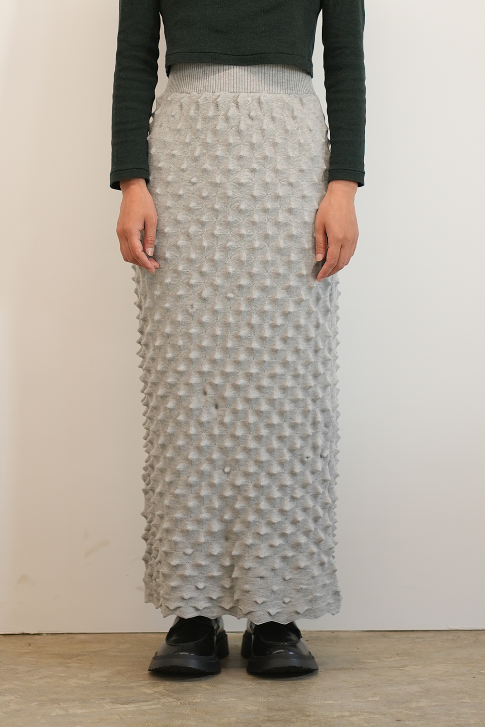 [40%OFF] 【etoqk/exclusive】durian long skirt(gray)