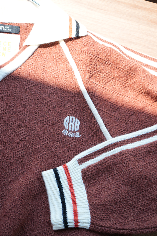 KNITTING CLASSIC SOCCER JERSEY(BROWN)