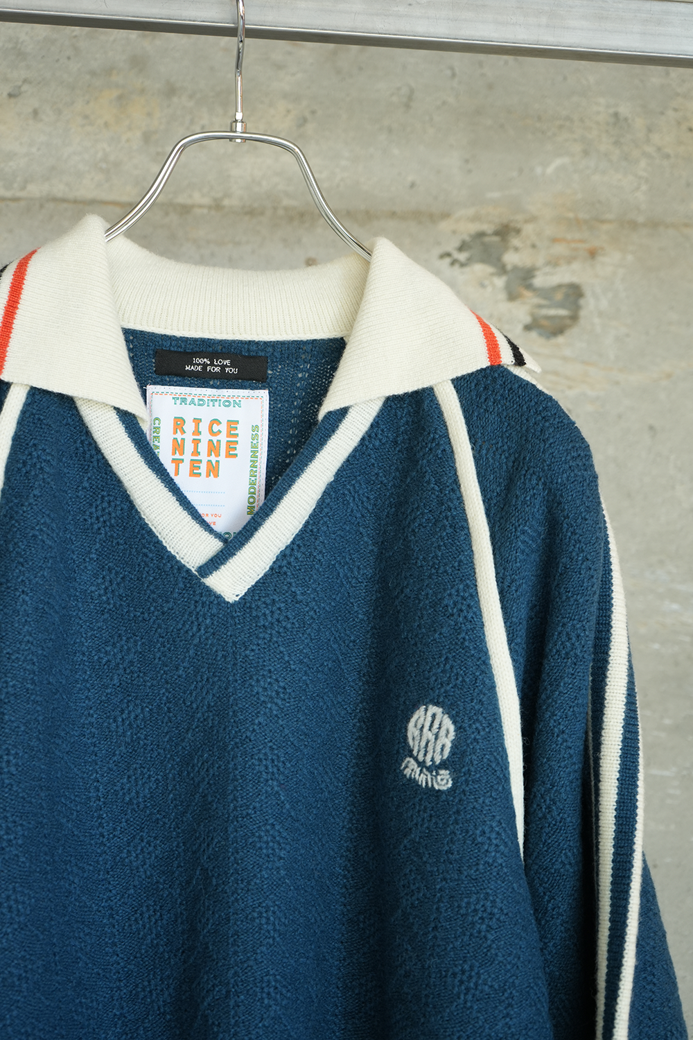 KNITTING CLASSIC SOCCER JERSEY(NAVY)